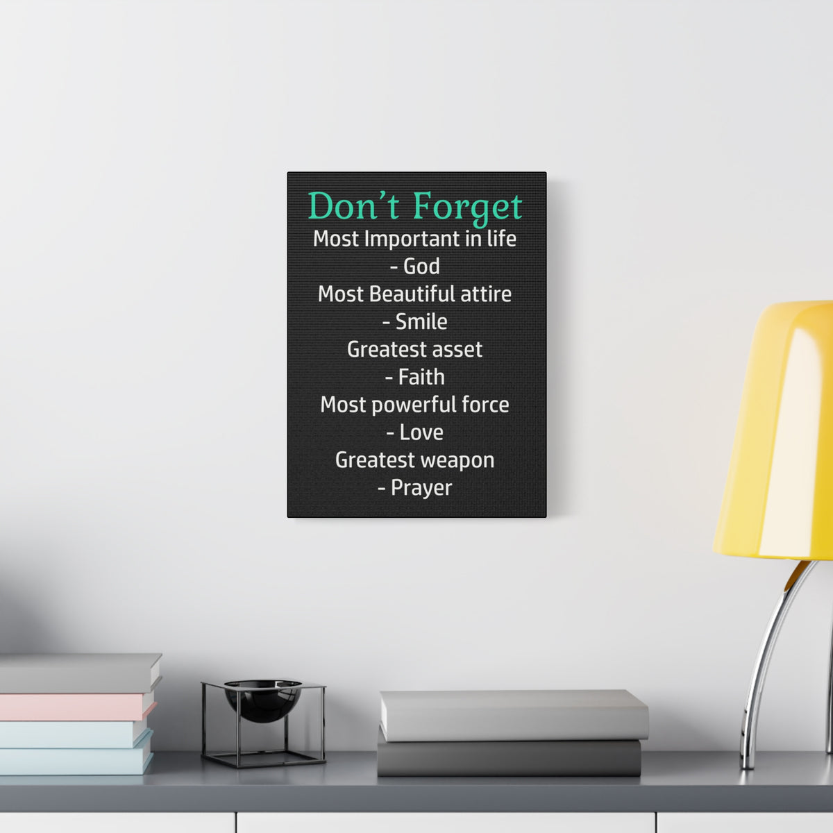 Inspirational Wall Art Don't Forget In Life Motivation Wall Decor for Home Office Gym Inspiring Success Quote Print Ready to Hang-Express Your Love Gifts