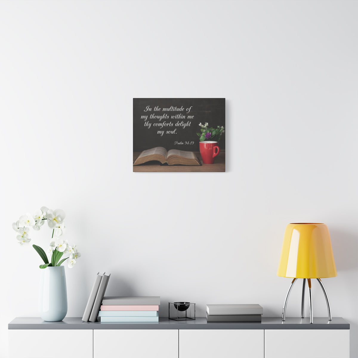 Bible Verse Canvas Delight My Soul Psalm 94:19 Wall Art Christian Home Decor-Express Your Love Gifts