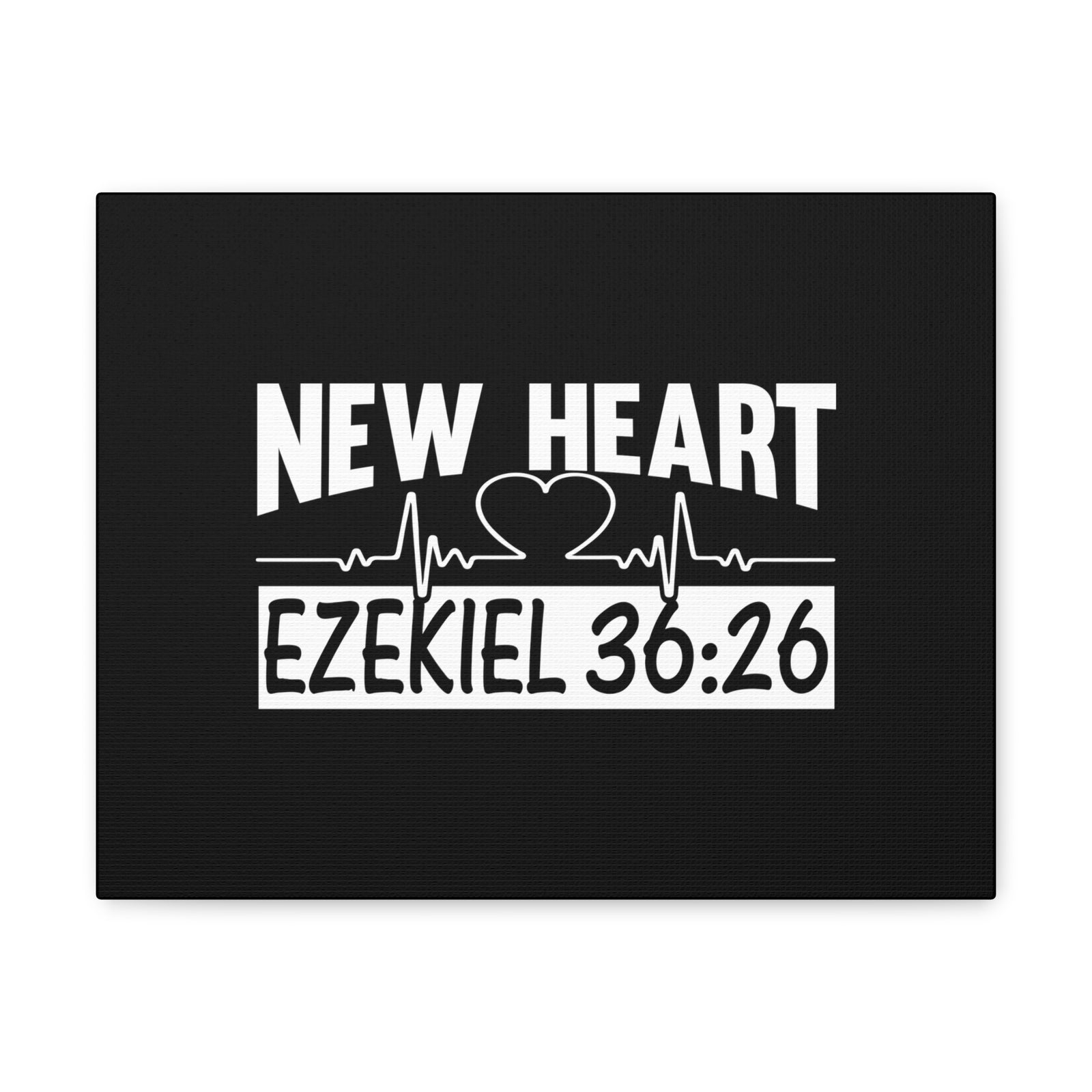 Scripture Walls Ezekiel 36:26 New Heart Bible Verse Canvas Christian Wall Art Ready to Hang Unframed-Express Your Love Gifts