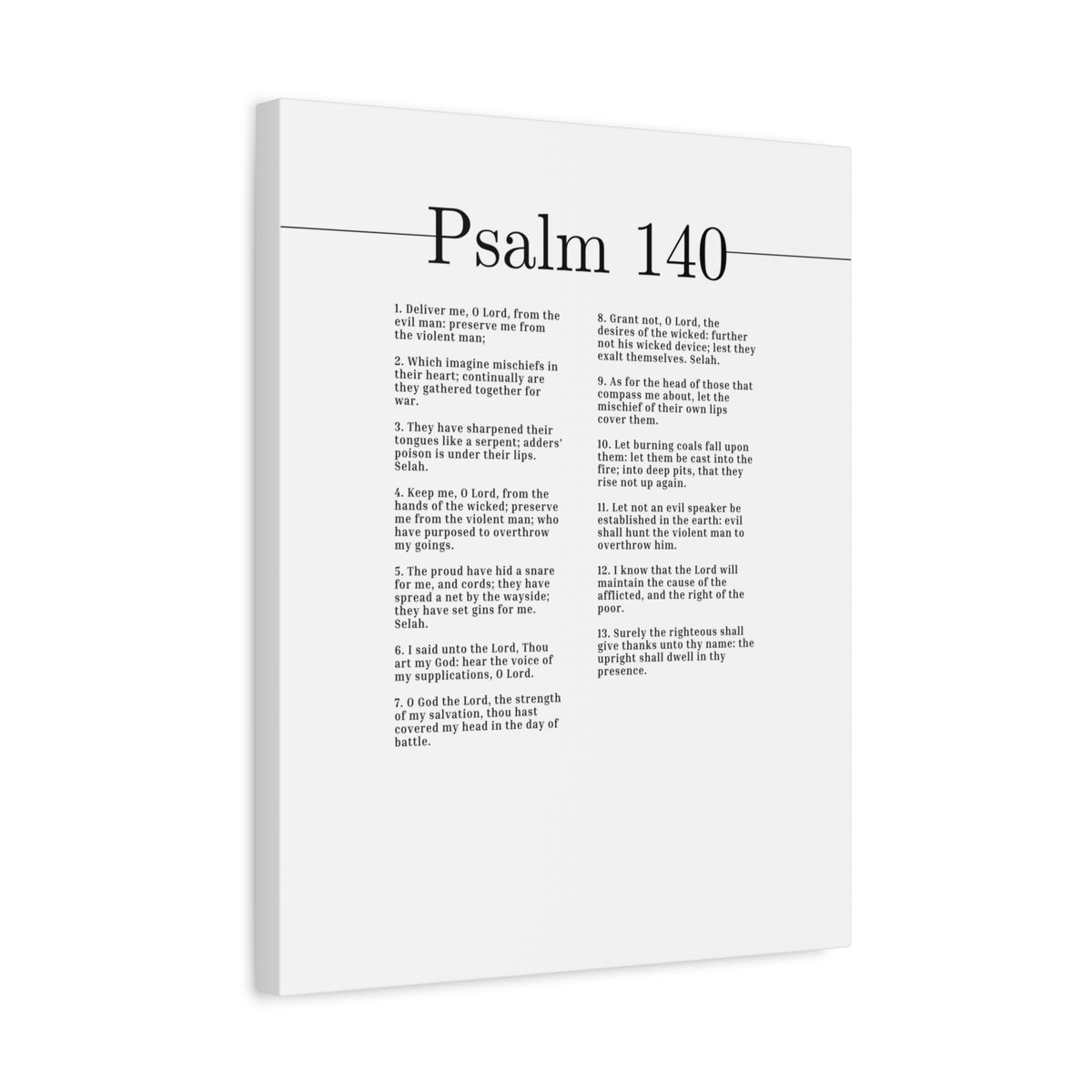 Scripture Canvas Keep Me, O Lord Psalm 140 Christian Wall Art Bible Verse Print Ready to Hang-Express Your Love Gifts