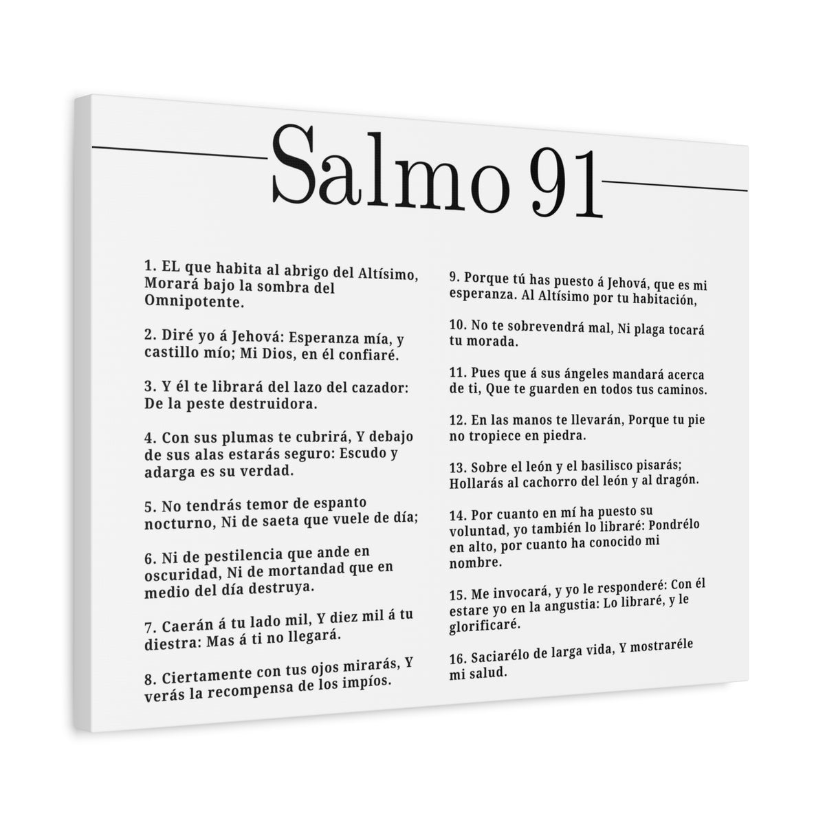 Salmo 91 Impresión De Arte Cristiano en la Pared Lista Para Colgar-Express Your Love Gifts