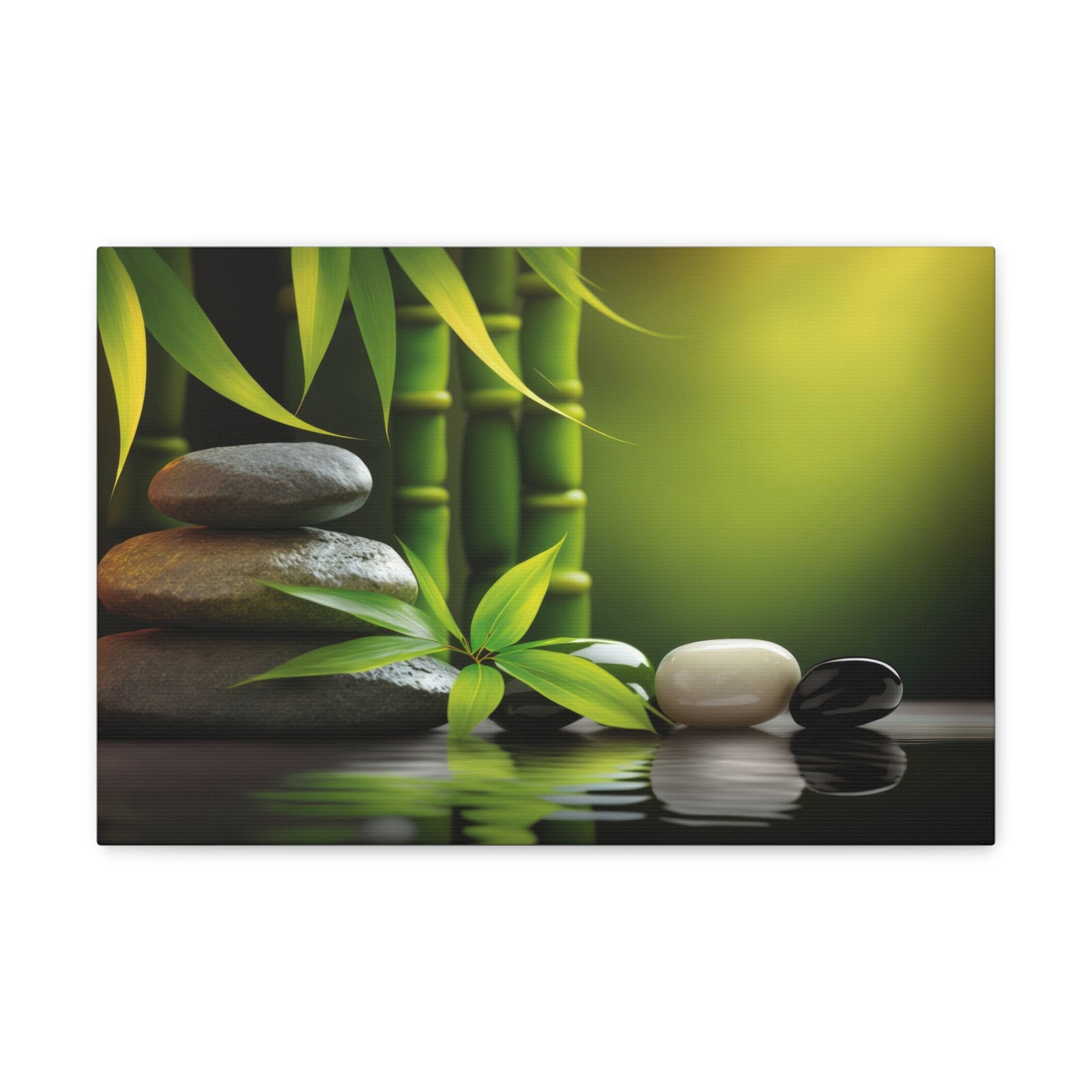 Spa Background with Stones Forest Floral Nature Photography Canvas Wall Art for Home Decor Ready-to-Hang-Express Your Love Gifts