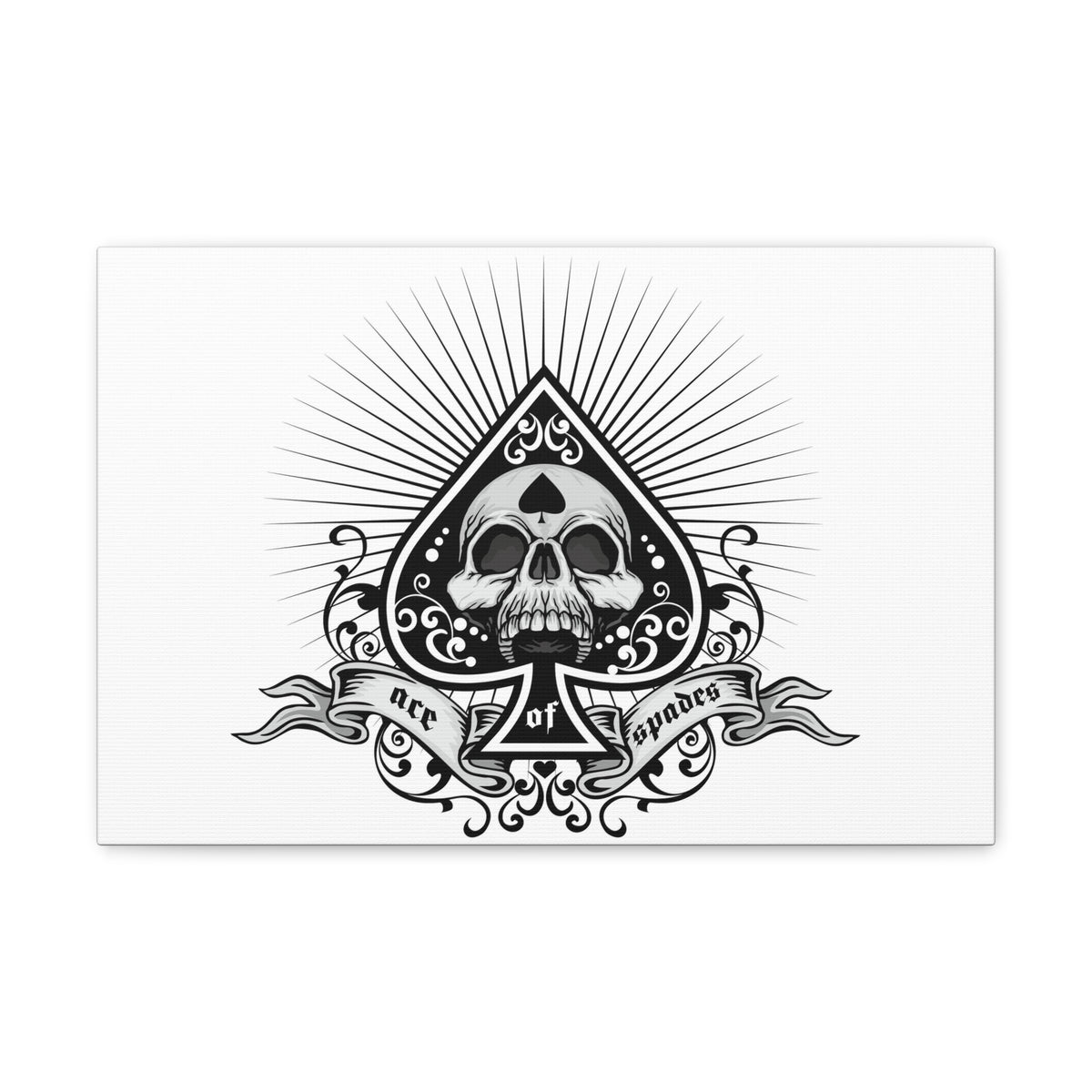 Grunge Ace of Spades Playing Card Canvas Wall Art for Home Decor Ready-to-Hang-Express Your Love Gifts