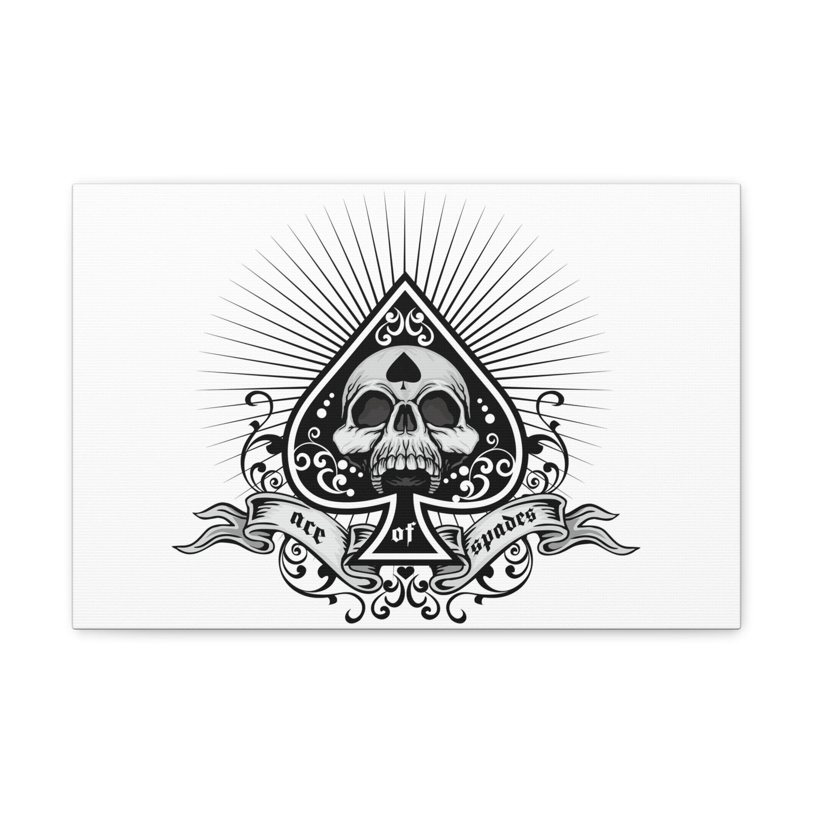 Grunge Ace of Spades Playing Card Canvas Wall Art for Home Decor Ready-to-Hang-Express Your Love Gifts