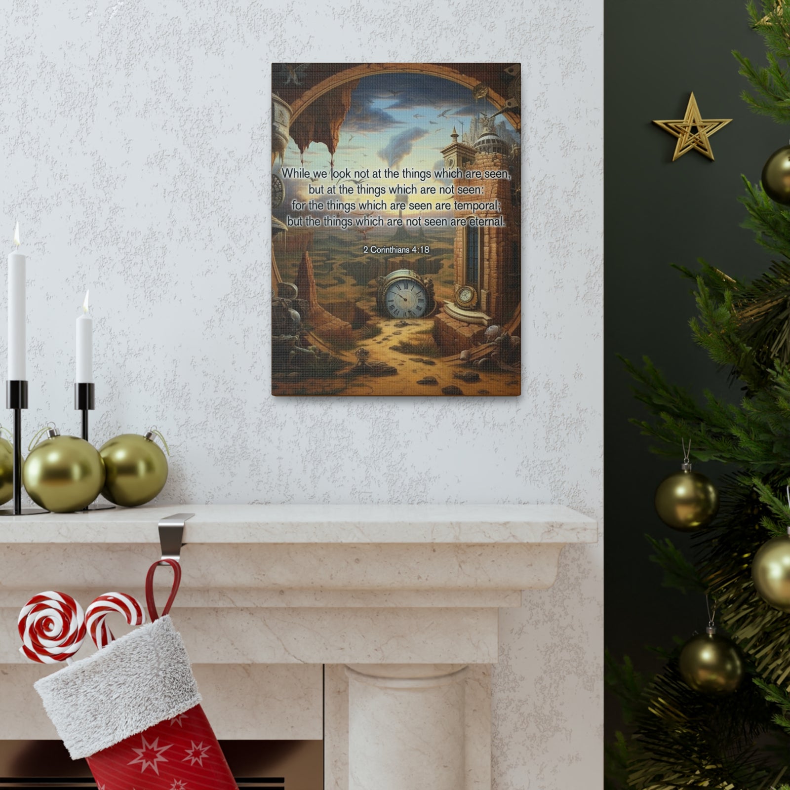 Scripture Walls Temporal 2 Corinthians 4:18 Christian Wall Art Print Ready to Hang Unframed-Express Your Love Gifts