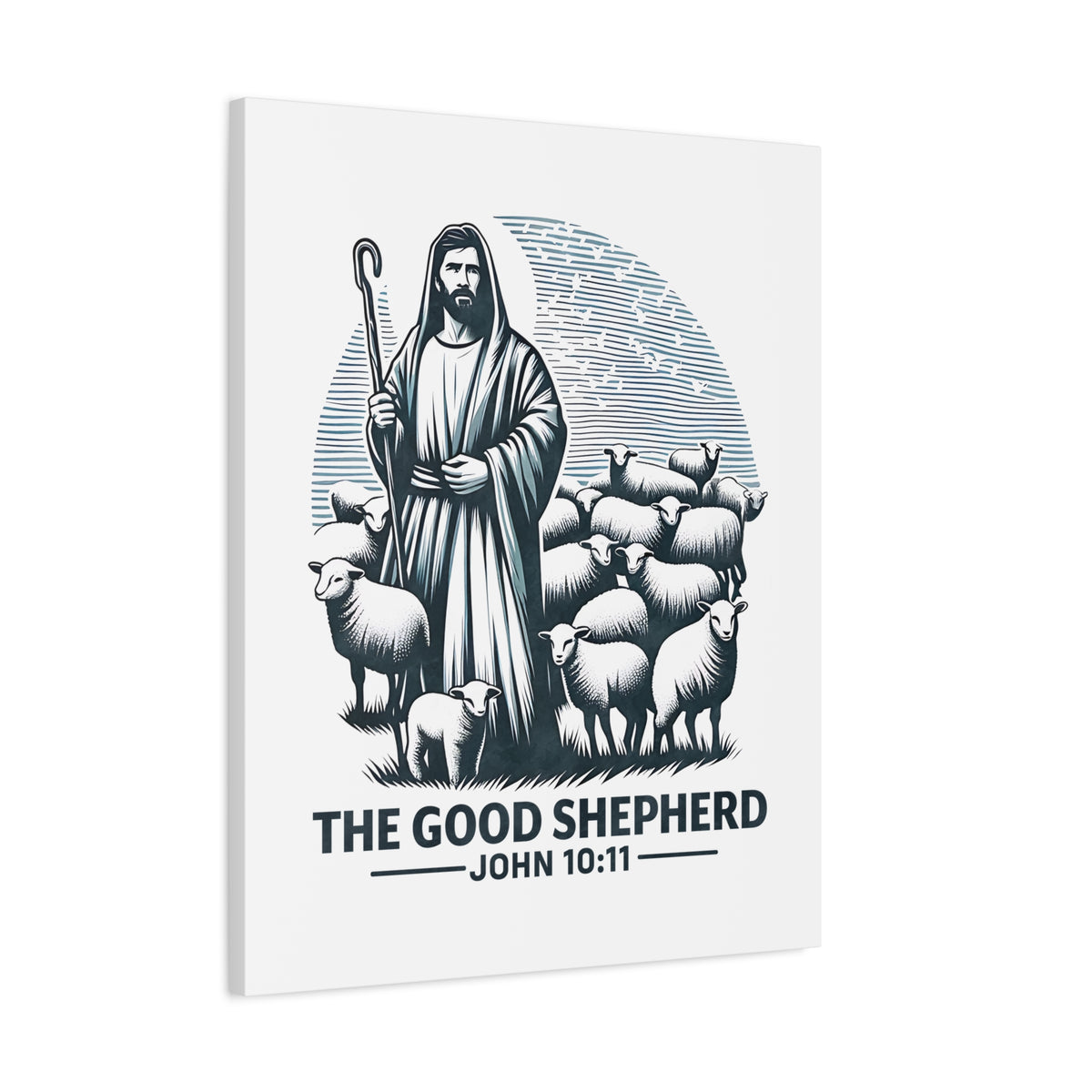 Scripture Walls John 10:11 The Good Shepherd Bible Verse Canvas Christian Wall Art Ready to Hang Unframed-Express Your Love Gifts