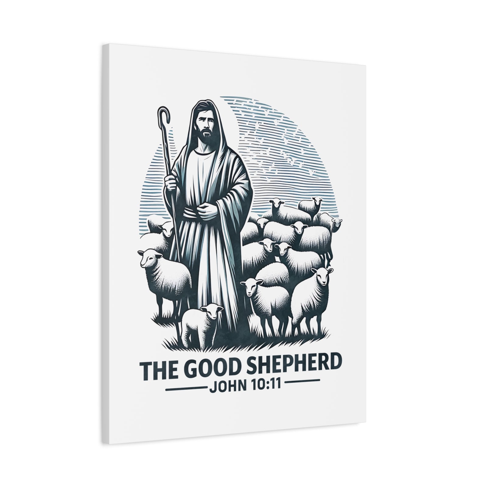 Scripture Walls John 10:11 The Good Shepherd Bible Verse Canvas Christian Wall Art Ready to Hang Unframed-Express Your Love Gifts