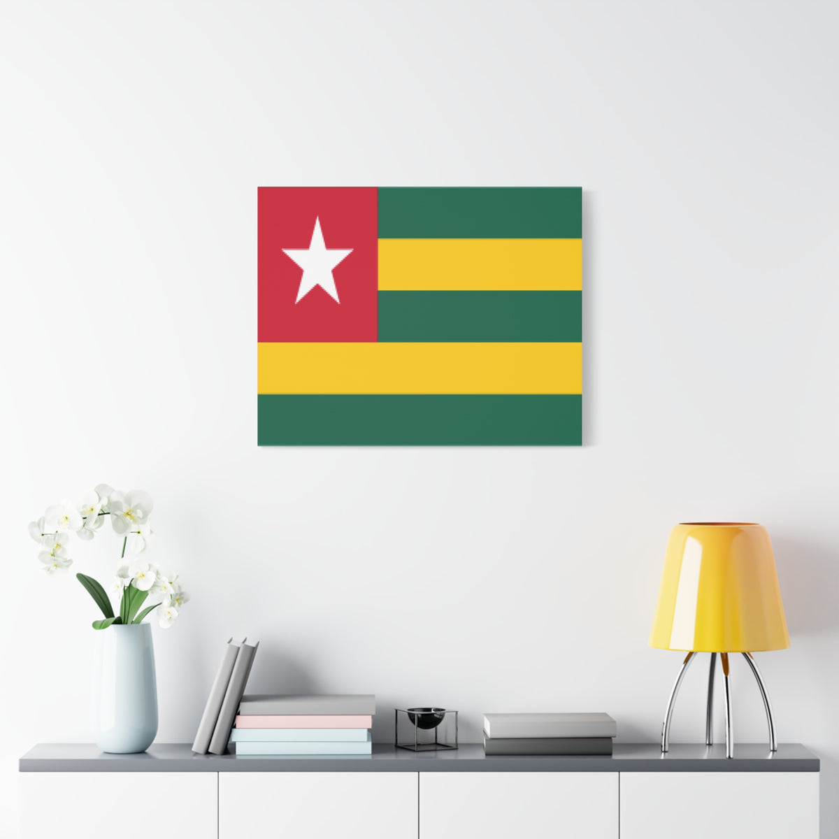 Togo Country Flag Canvas Vibrant Wall Art Unframed Home Decor-Express Your Love Gifts