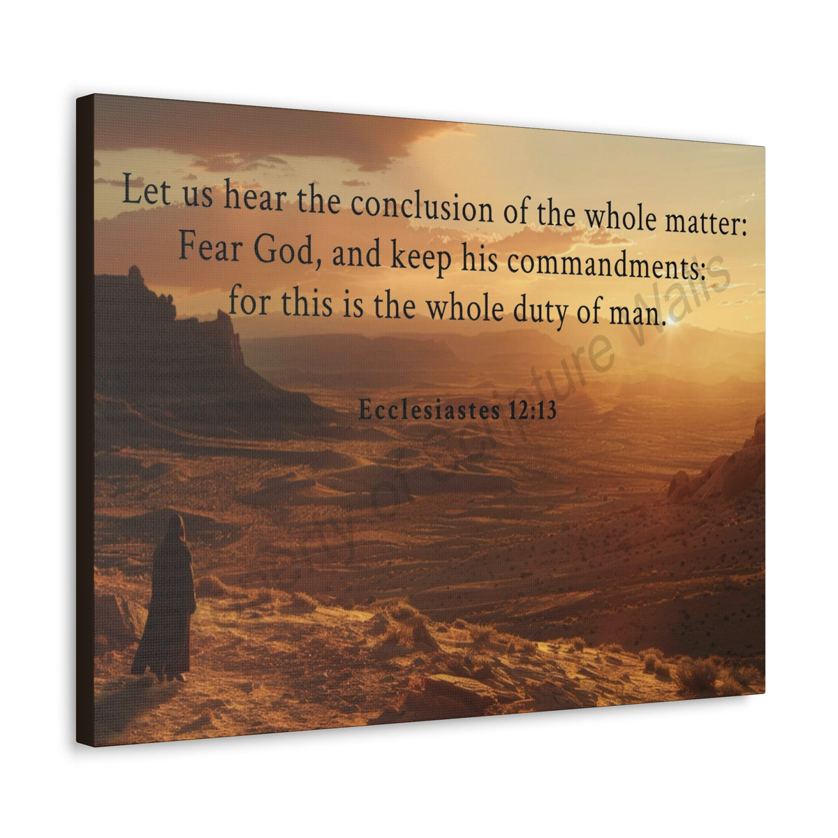 Scripture Walls Ecclesiastes 12:13 Bible Verse Canvas Christian Wall Art Ready to Hang Unframed-Express Your Love Gifts