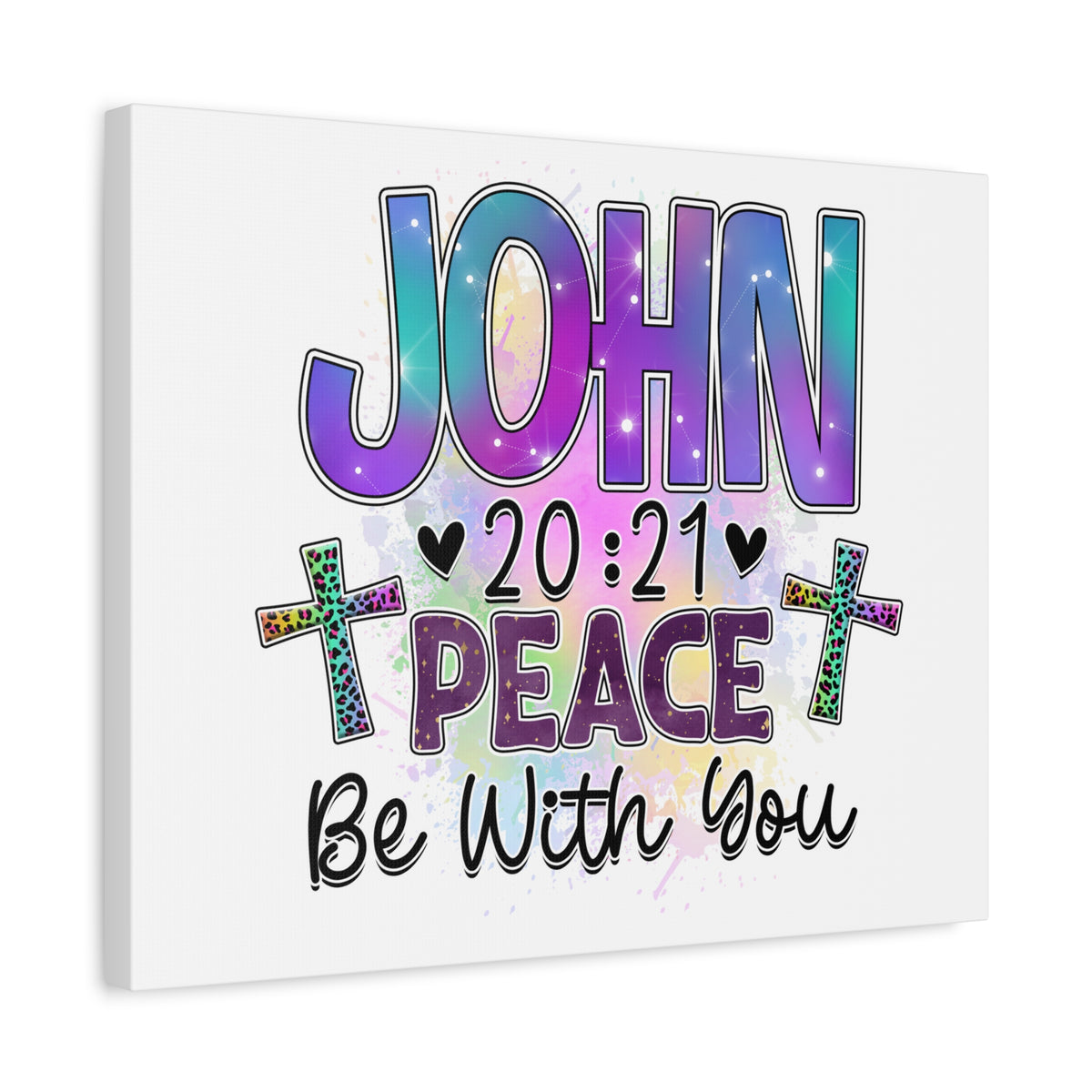 Scripture Walls John 20:21 Peace Be With You Bible Verse Canvas Christian Wall Art Ready to Hang Unframed-Express Your Love Gifts
