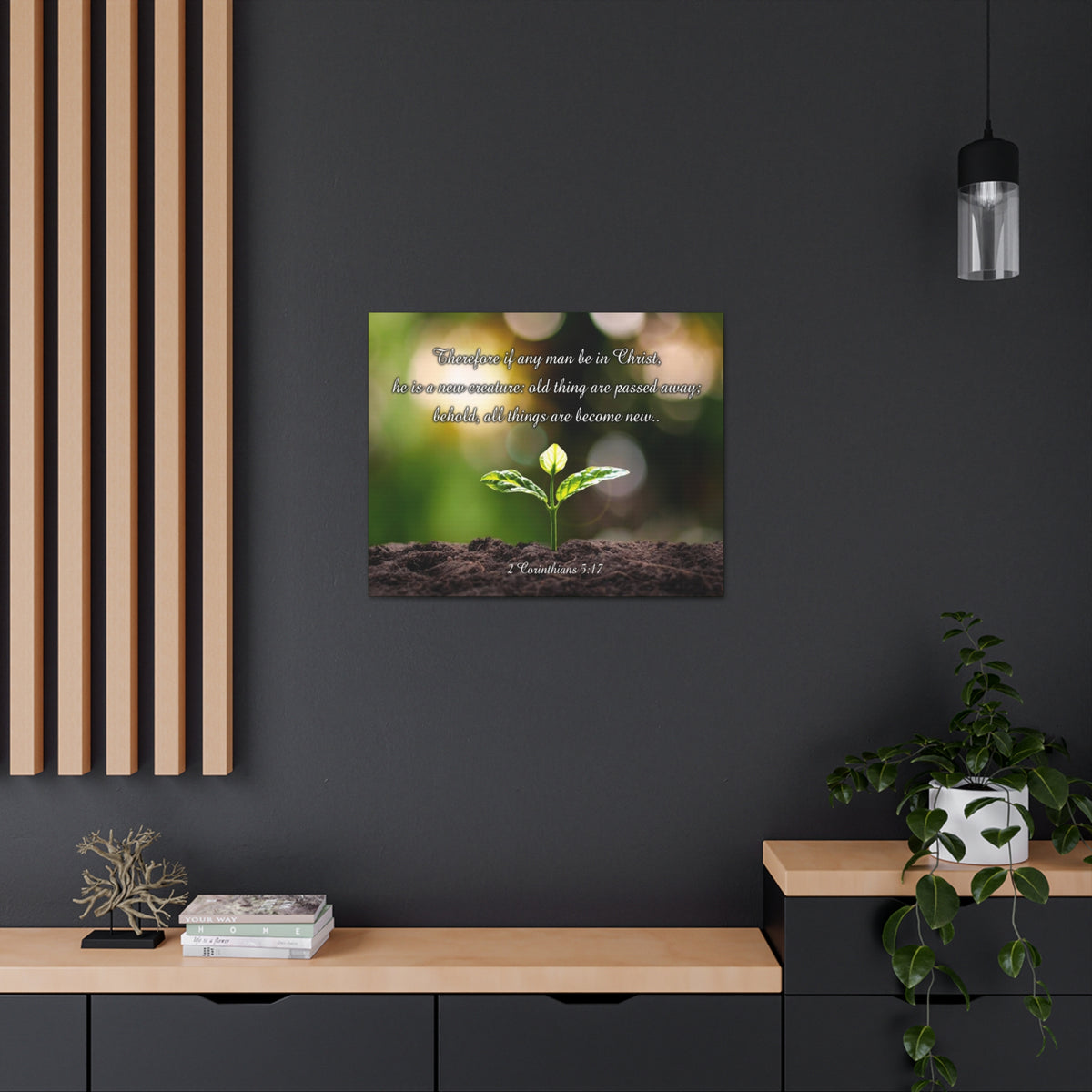 Scripture Walls Men Be in Christ 2 Corinthians 5:17 Christian Wall Art Print Ready to Hang Unframed-Express Your Love Gifts