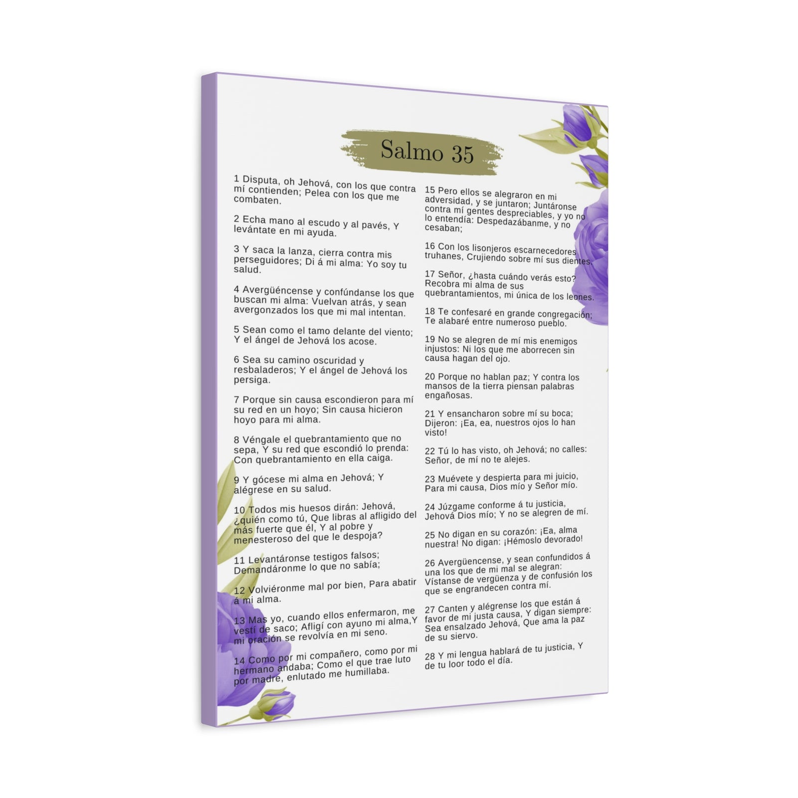 Salmo 35 Impresión De Arte Cristiano en la Pared Lista Para Colgar-Express Your Love Gifts