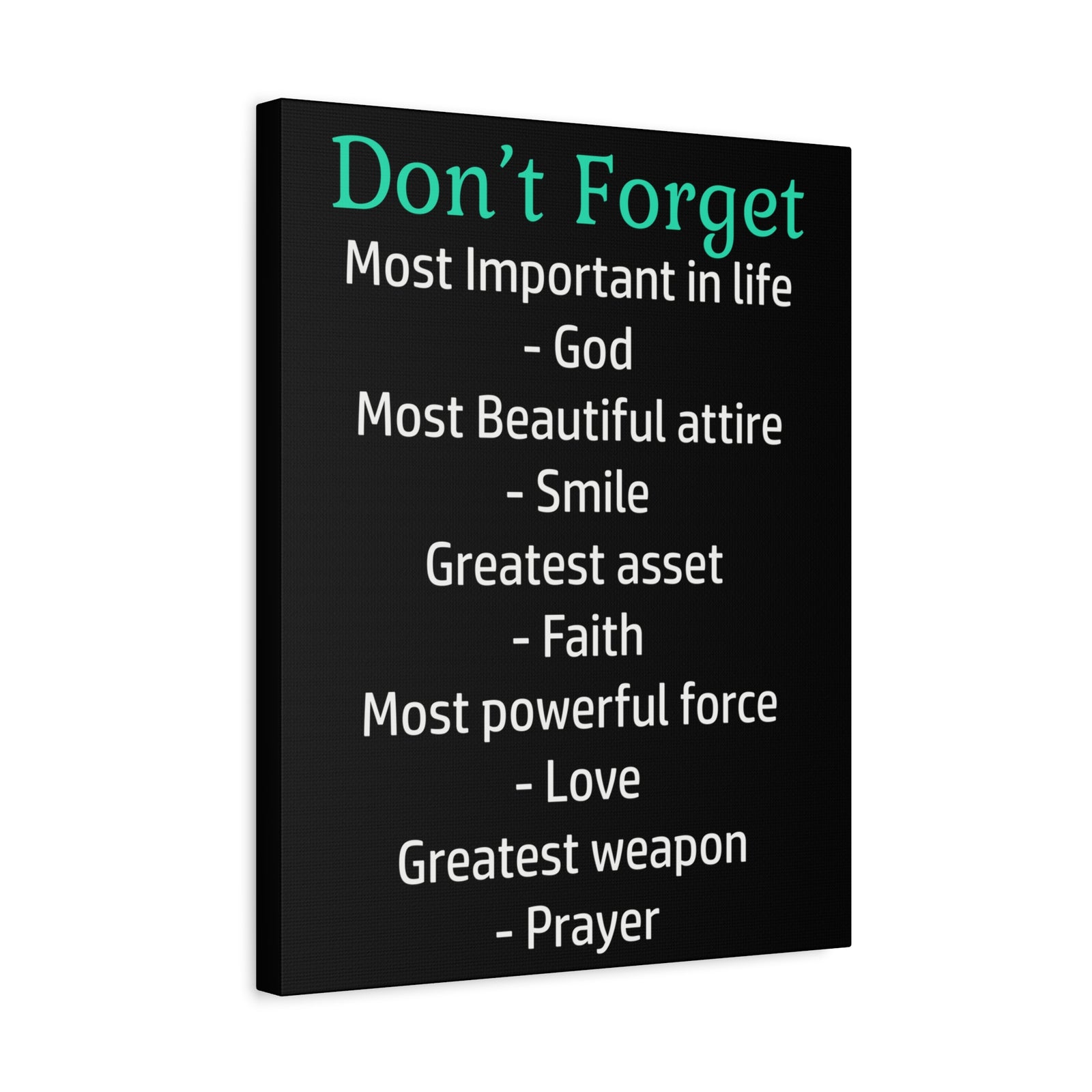 Inspirational Wall Art Don't Forget In Life Motivation Wall Decor for Home Office Gym Inspiring Success Quote Print Ready to Hang-Express Your Love Gifts