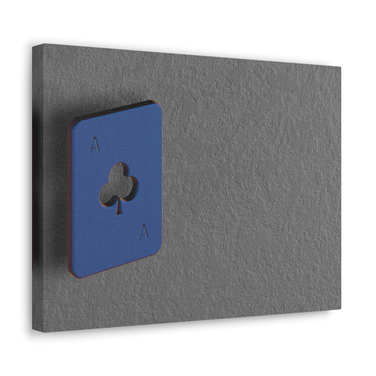 Blue Ace of Club Chip Playing Card Canvas Wall Art for Home Decor Ready-to-Hang-Express Your Love Gifts