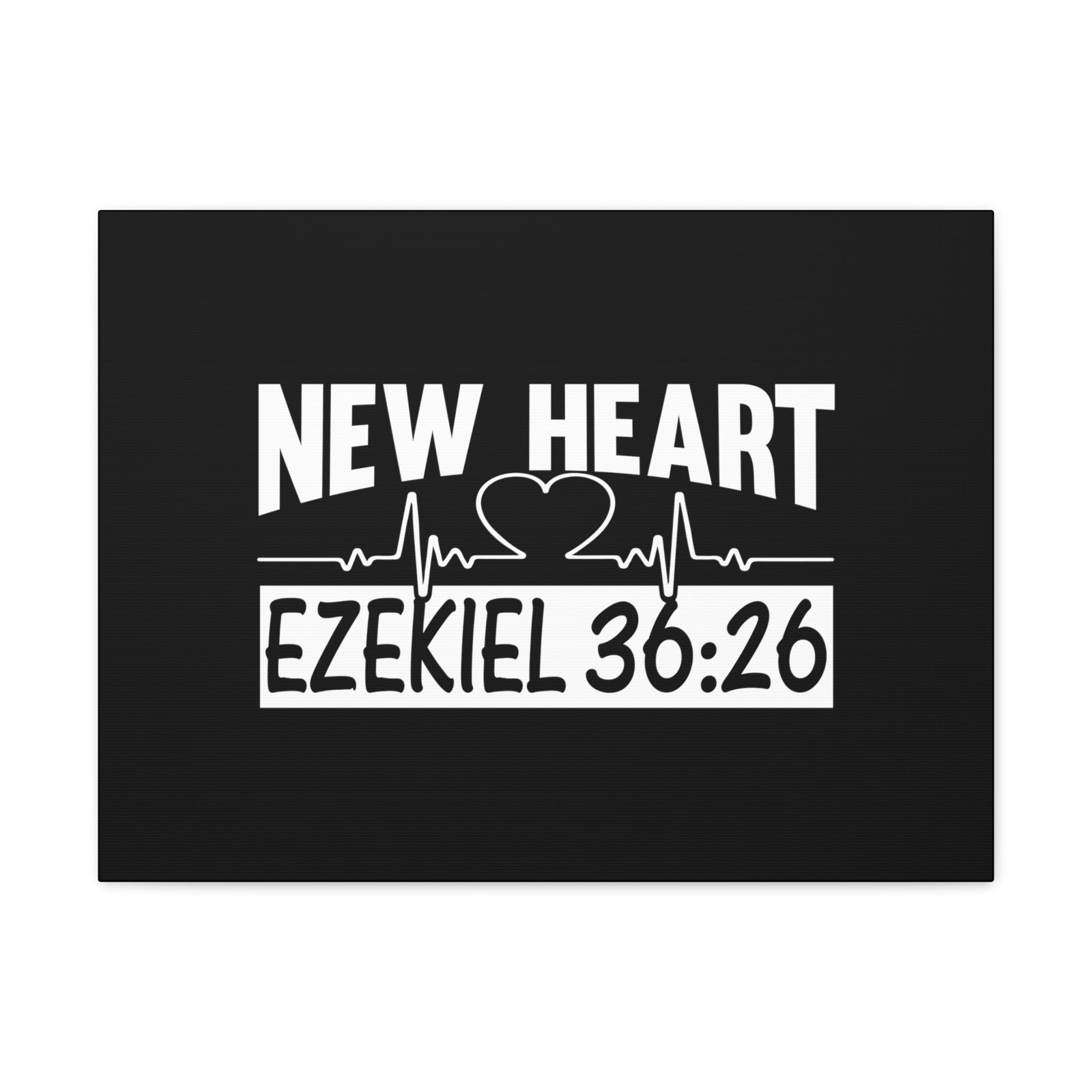Scripture Walls Ezekiel 36:26 New Heart Bible Verse Canvas Christian Wall Art Ready to Hang Unframed-Express Your Love Gifts