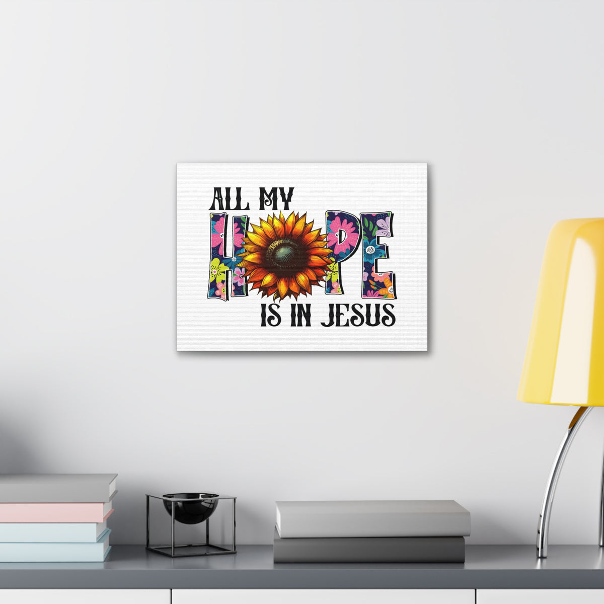 Scripture Walls My Hope is Jesus Bible Verse Canvas Christian Wall Art Ready to Hang Unframed-Express Your Love Gifts