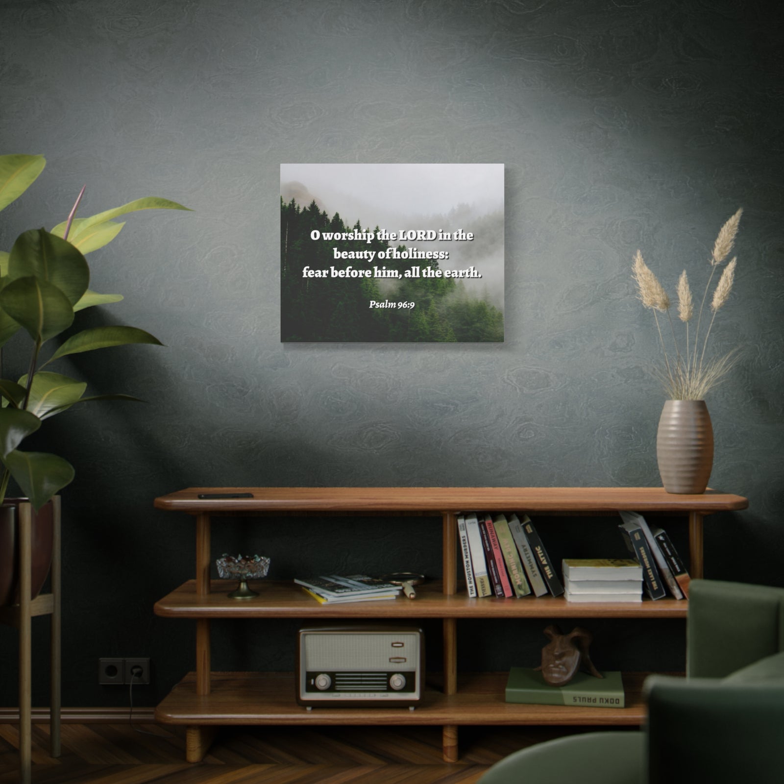 Scripture Walls Beauty Of Holiness Psalm 96:9 Bible Verse Canvas Christian Wall Art Ready to Hang-Express Your Love Gifts