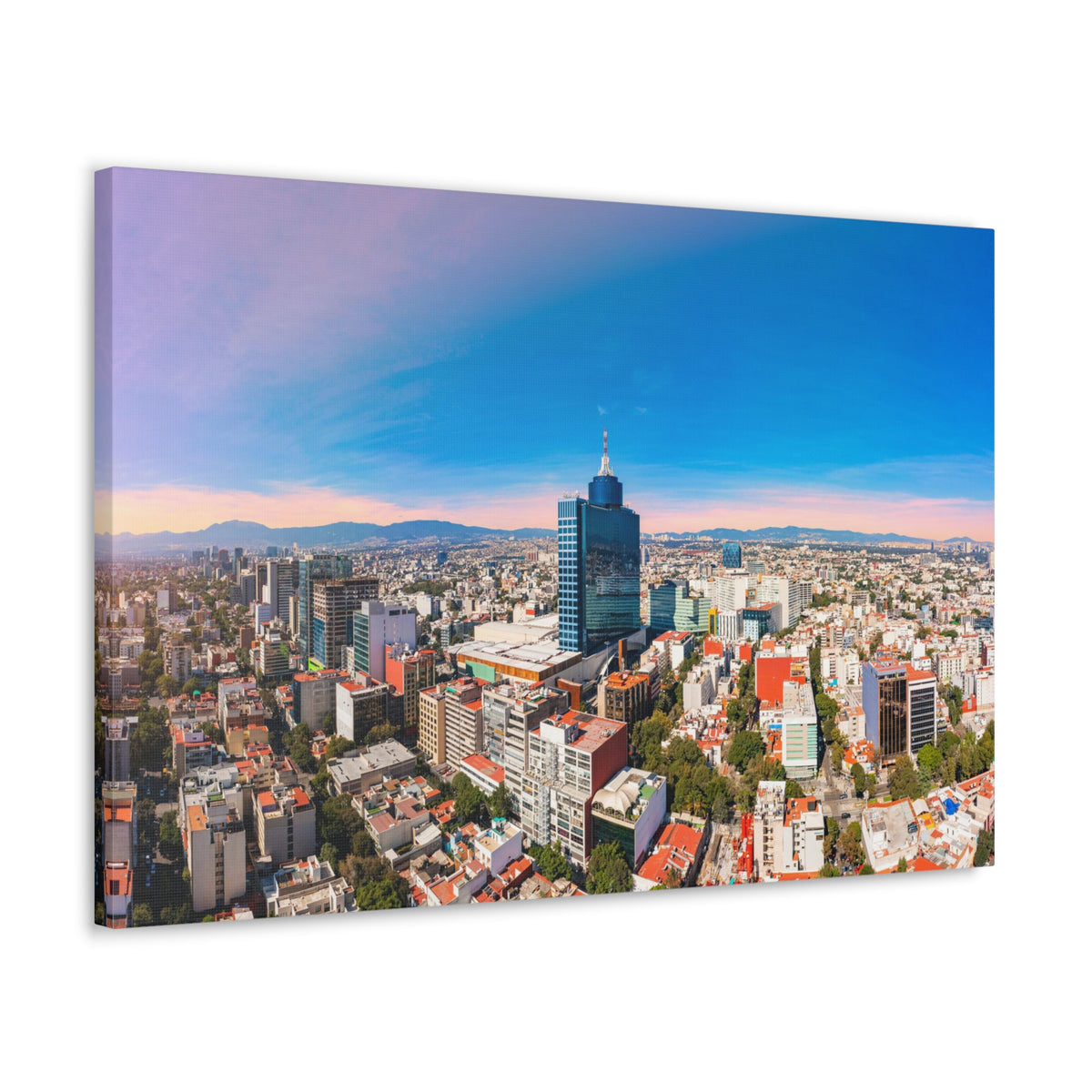 Mexico City Daytime Skyline Canvas Artwork High-Quality Breathtaking Stunning Cityscape for Home Decor Ready to Hang-Express Your Love Gifts