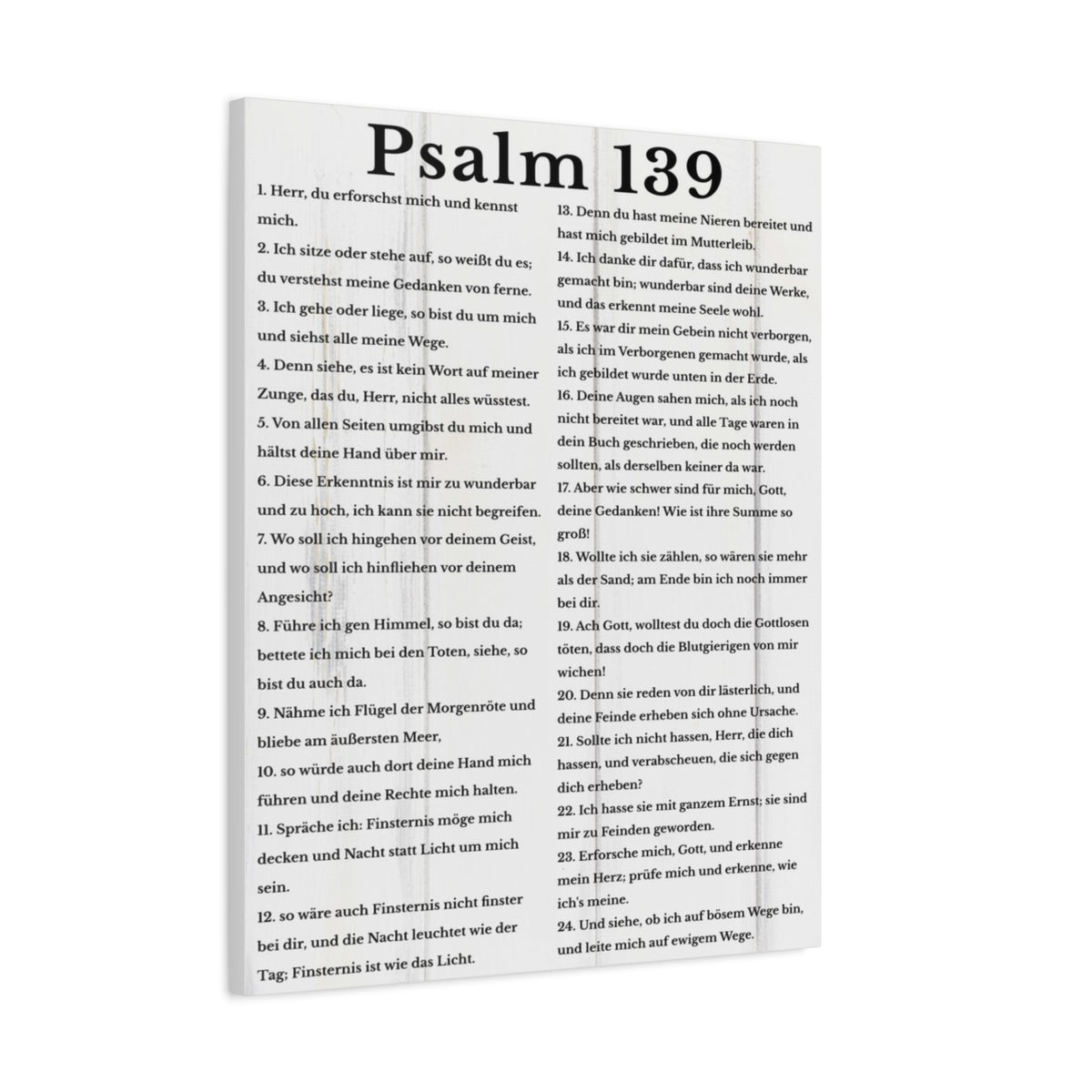 Scripture Walls Psalm 139 German White Bible Verse Canvas Christian Wall Art Ready to Hang Unframed-Express Your Love Gifts