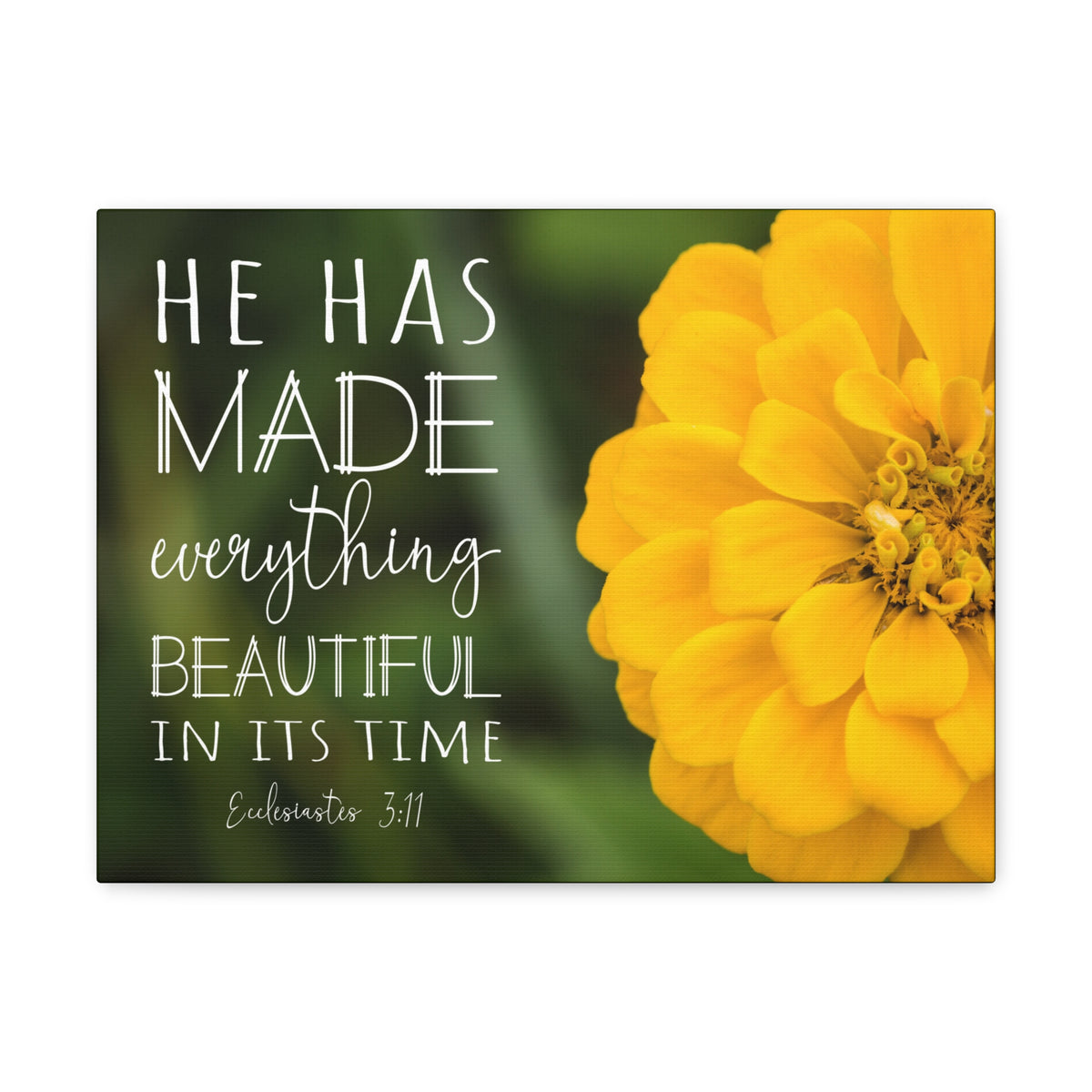 Scripture Walls Beautiful In Its Time Ecclesiastes 3:11 Bible Verse Canvas Christian Wall Art Ready to Hang-Express Your Love Gifts