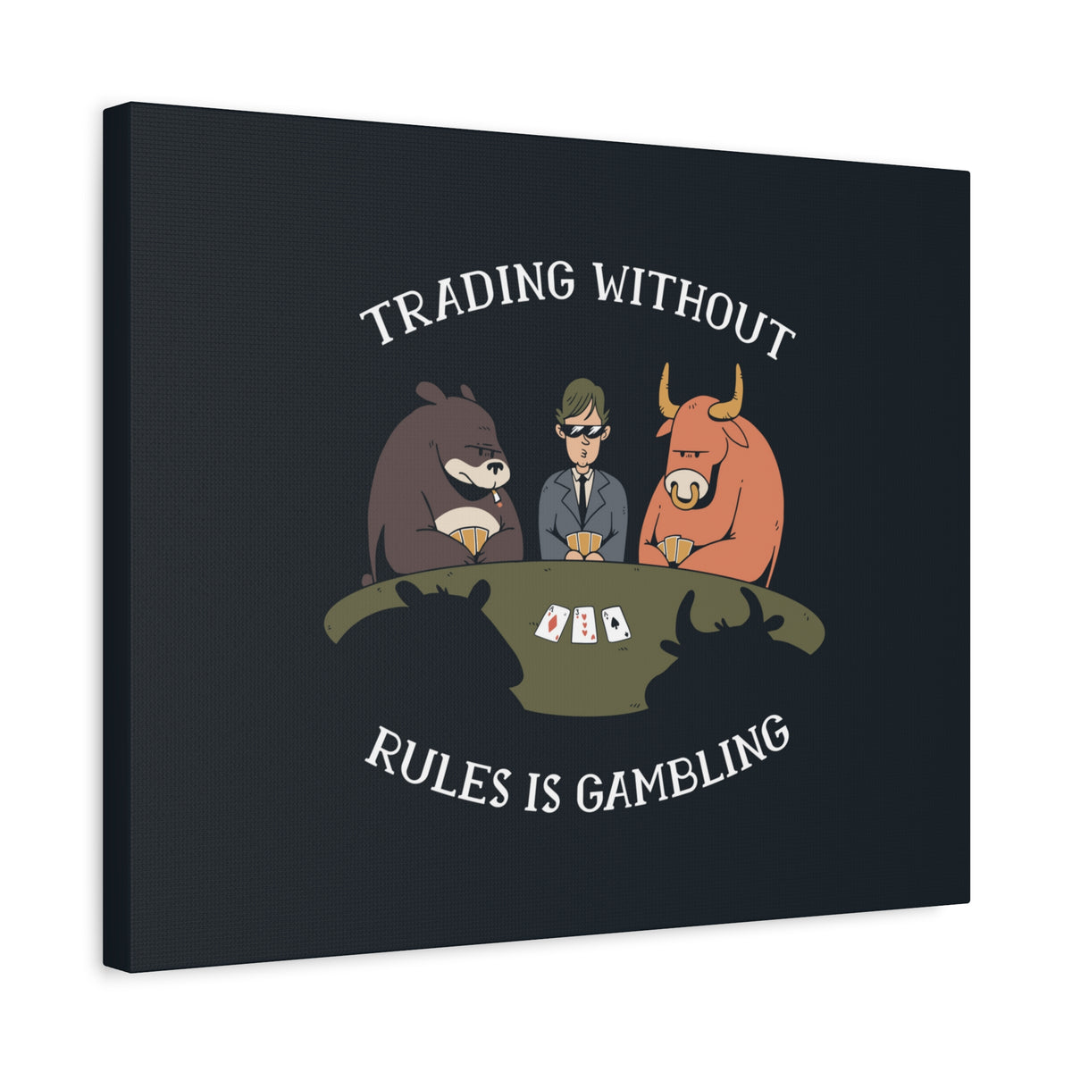 Scripture Canvas Trading Without Rules Is Gambling Christian Wall Art Bible Verse Print Ready to Hang-Express Your Love Gifts