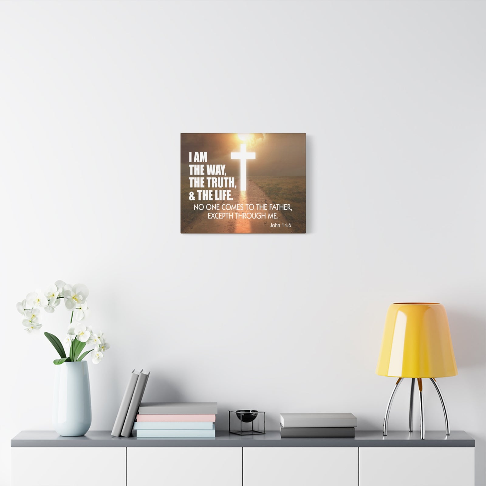 Bible Verse Canvas I Am The Way John 14:6 Wall Art Christian Home Decor-Express Your Love Gifts