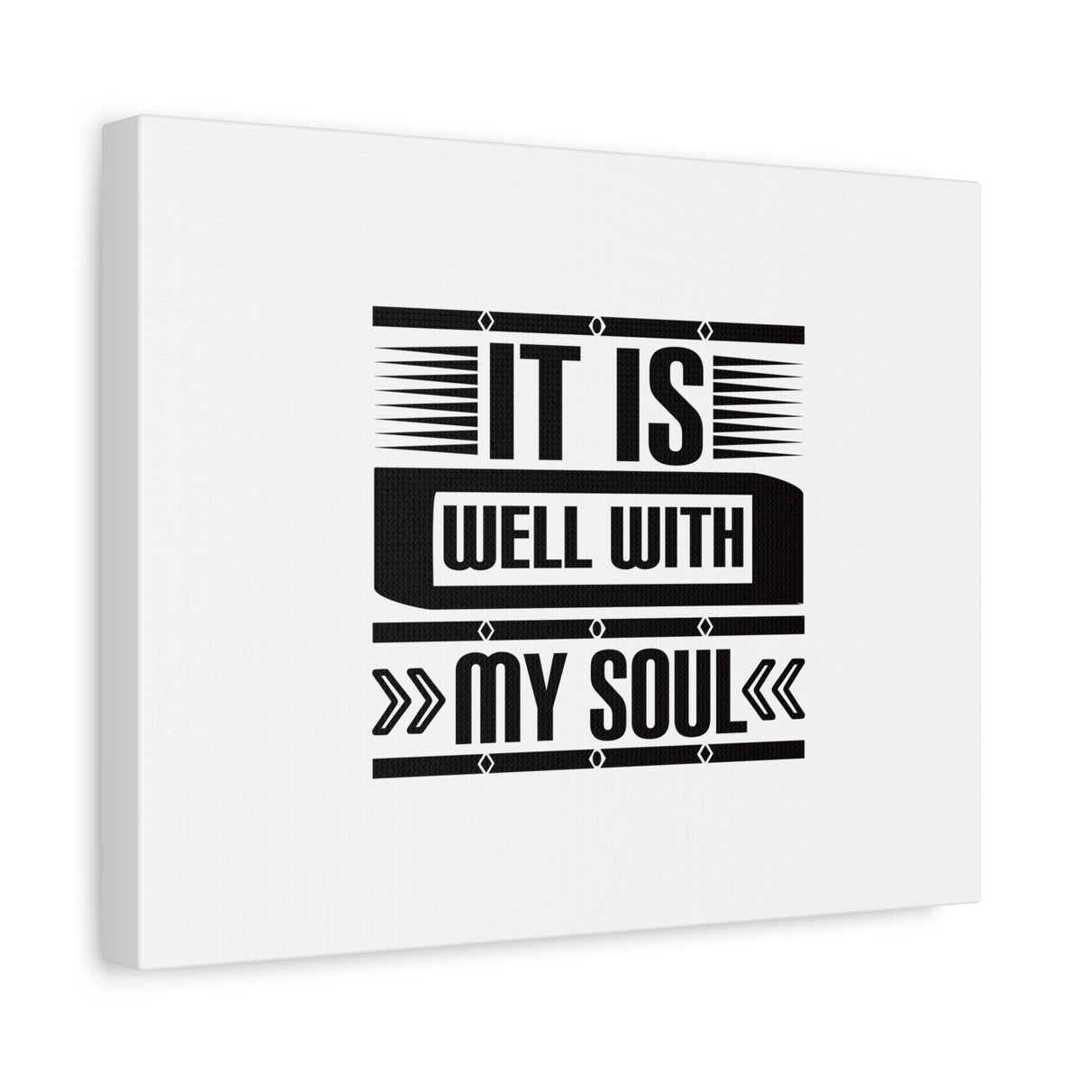 Scripture Canvas It Is Well With My Soul Psalm 42:7 White Christian Wall Art Bible Verse Print Ready to Hang-Express Your Love Gifts