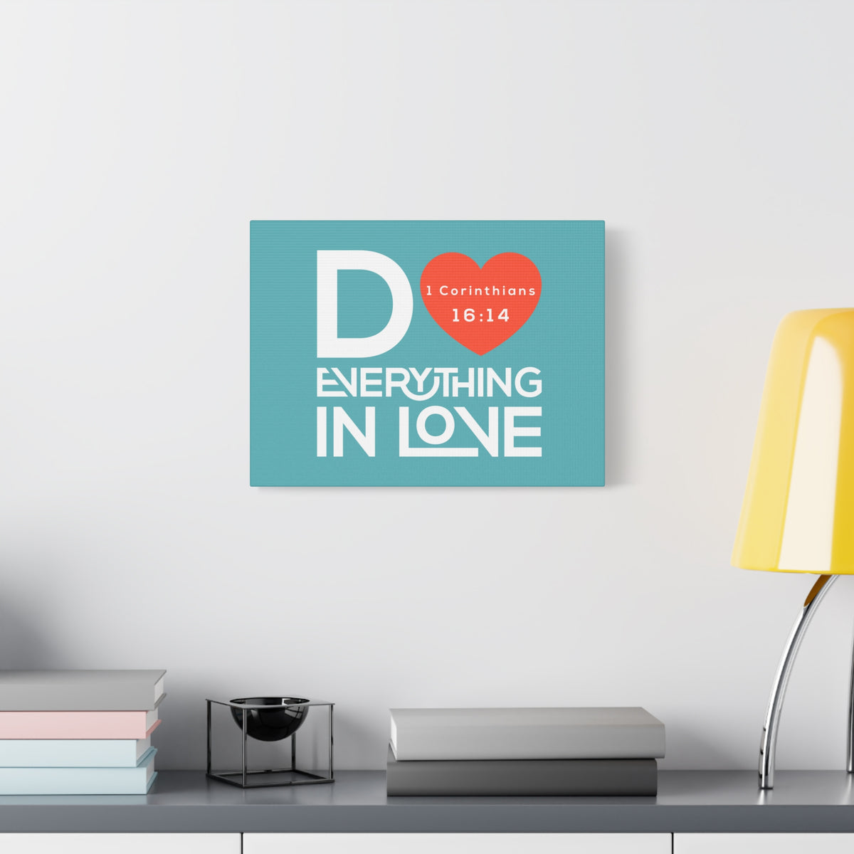Scripture Canvas Do Everything In Love 1 Corinthians 16:14 Christian Wall Art Bible Verse Print Ready To Hang-Express Your Love Gifts