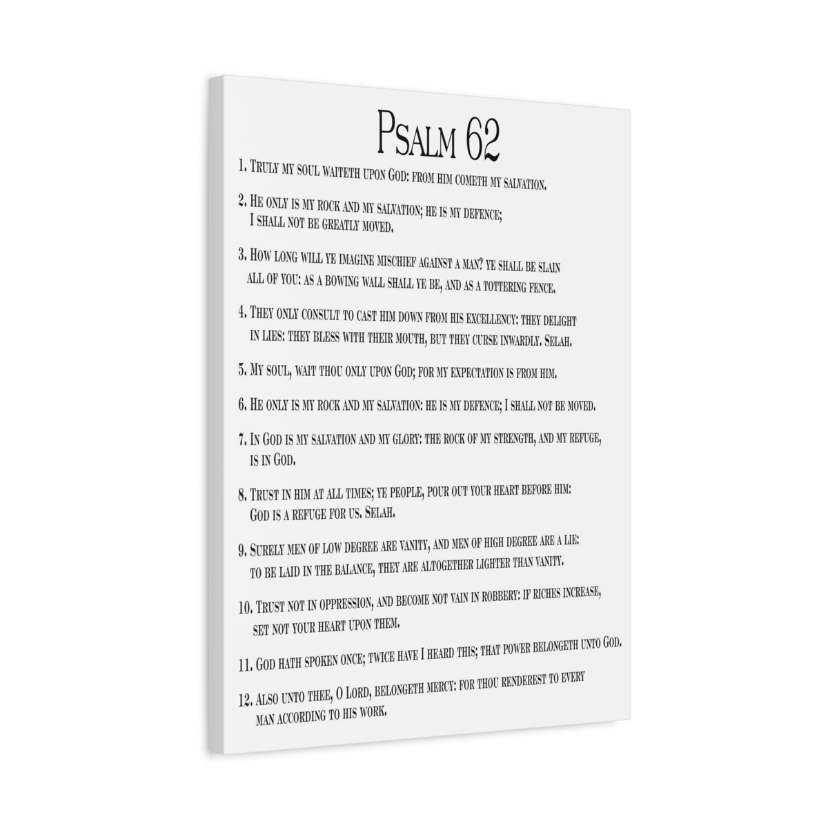 Scripture Walls Faith in God Alone Psalm 62:8 Christian Wall Art Print Ready to Hang-Express Your Love Gifts