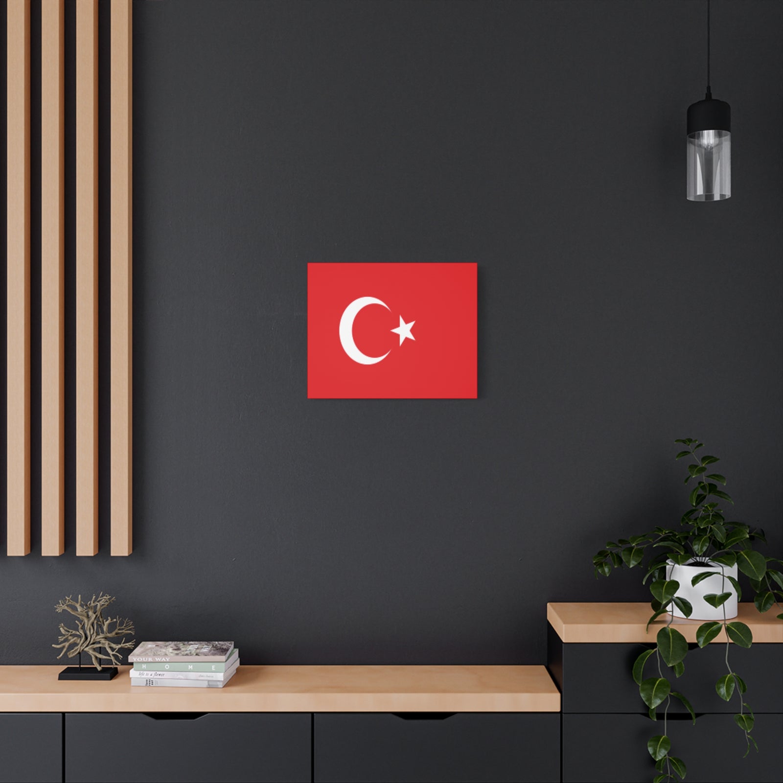 Turkey Country Flag Canvas Vibrant Wall Art Unframed Home Decor-Express Your Love Gifts