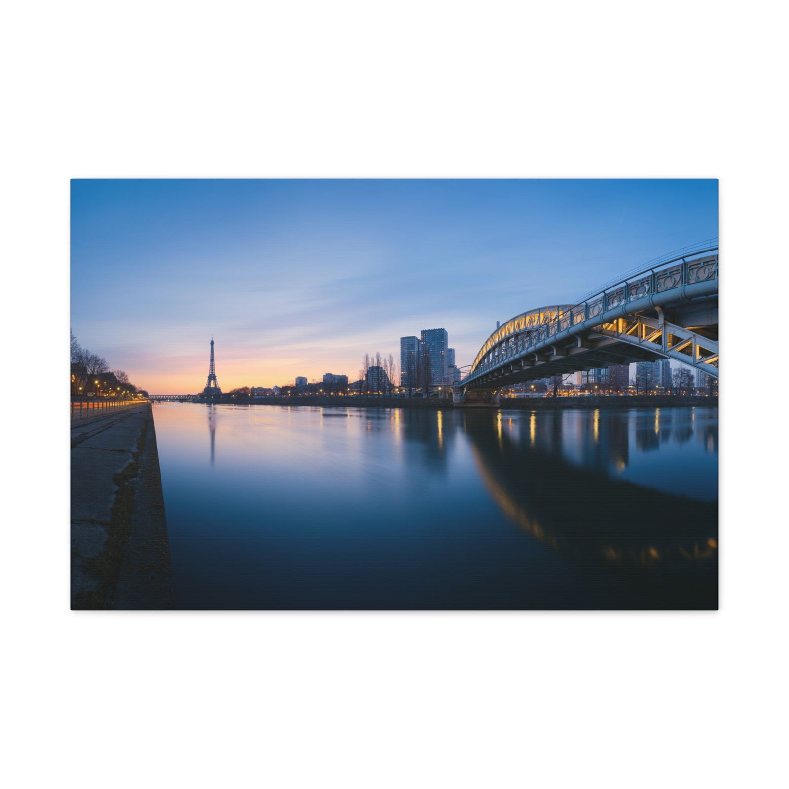 Paris Night Skyline Canvas Artwork High-Quality Breathtaking Stunning Cityscape for Home Decor Ready to Hang-Express Your Love Gifts