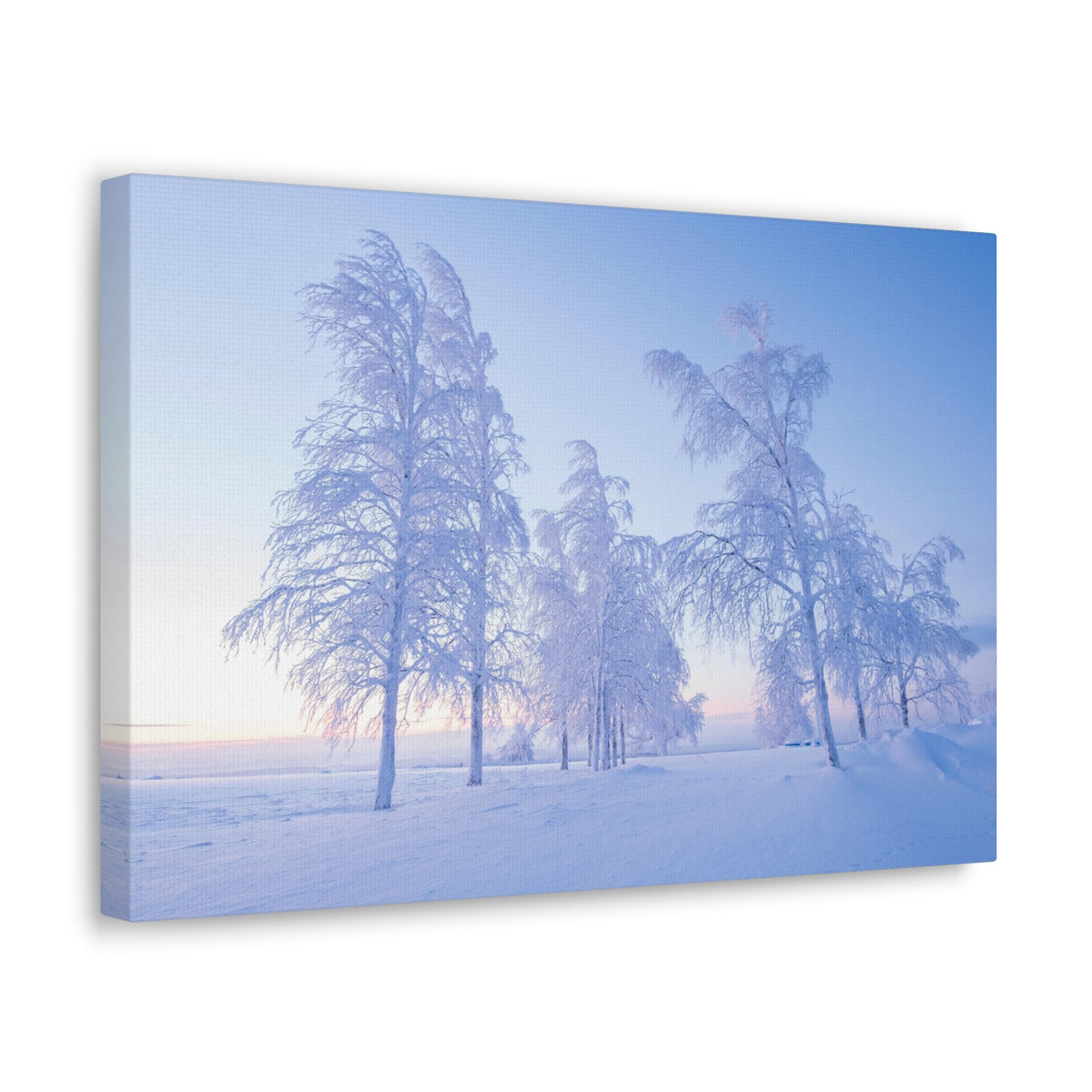 Frosty Trees At Dawn Beautiful Winter Canvas Wall Art for Home Decor Ready-to-Hang-Express Your Love Gifts