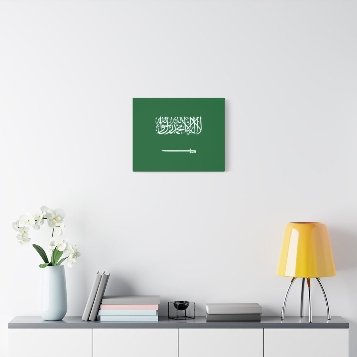 Saudi Arabia Country Flag Canvas Vibrant Wall Art Unframed Home Decor-Express Your Love Gifts