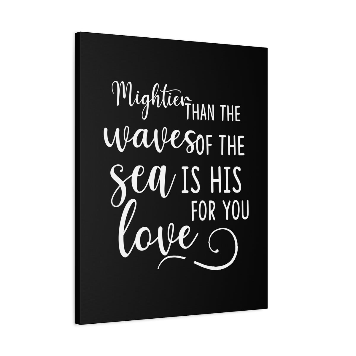Scripture Canvas Mightier Than The Waves Of The Sea Psalm 93:4 Christian Wall Art Bible Verse Print Ready to Hang-Express Your Love Gifts