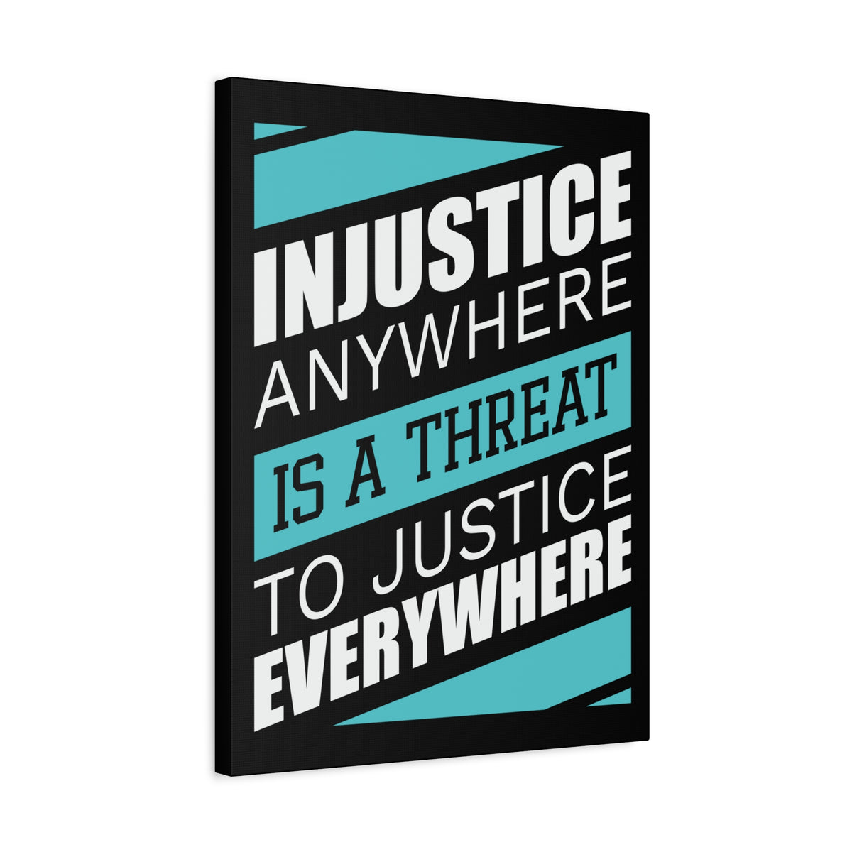 Inspirational Quote Canvas Threat To Justice Wall Art Motivational Motto Inspiring Prints Artwork Decor Ready to Hang-Express Your Love Gifts