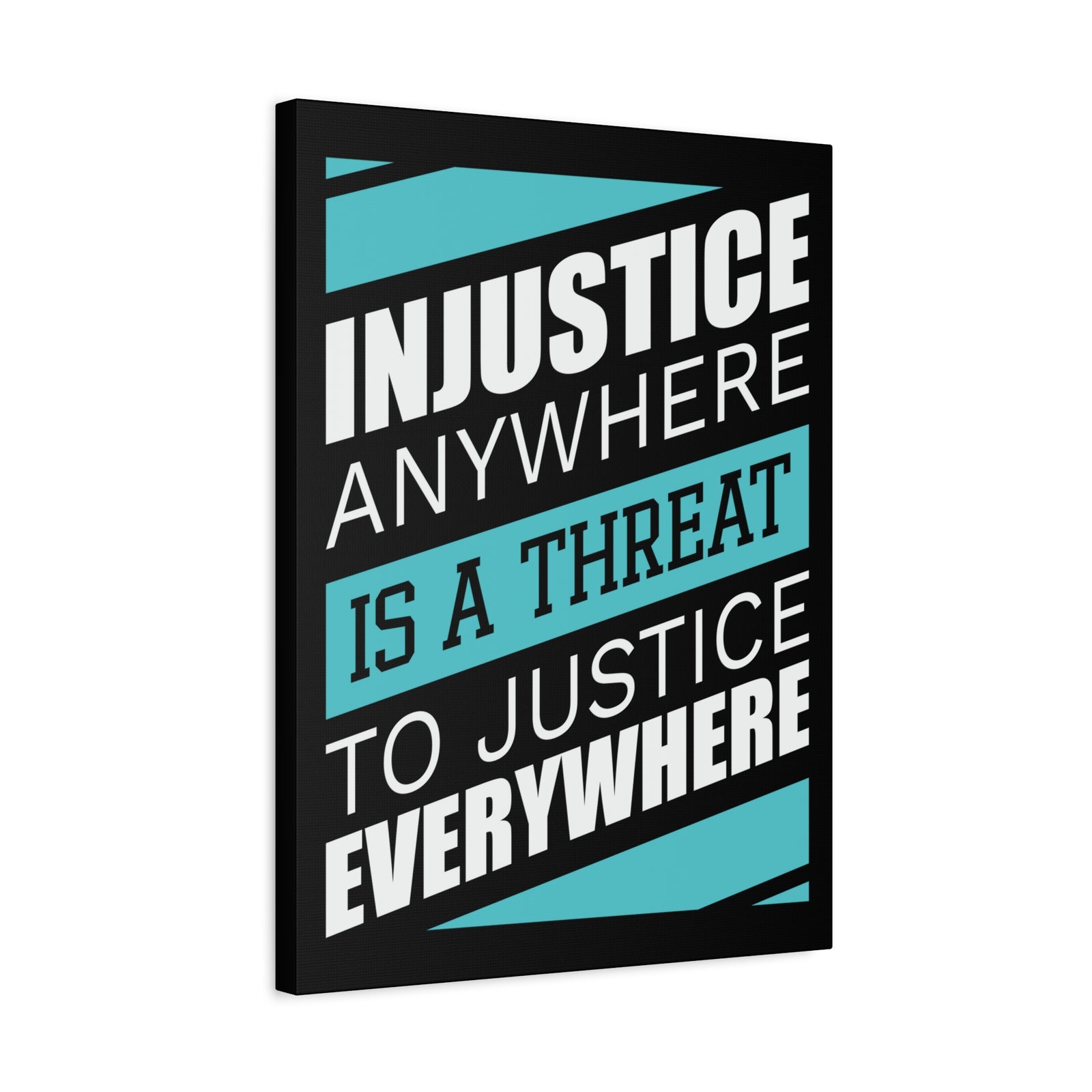 Inspirational Quote Canvas Threat To Justice Wall Art Motivational Motto Inspiring Prints Artwork Decor Ready to Hang-Express Your Love Gifts