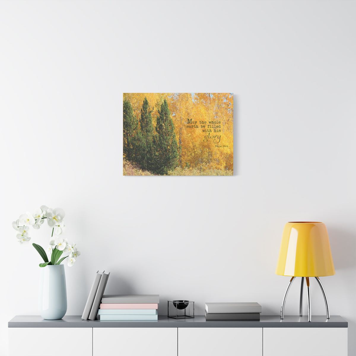 Scripture Walls Filled With His Glory Psalm 72:19 Bible Verse Canvas Christian Wall Art Bible Verse Print Ready To Hang-Express Your Love Gifts