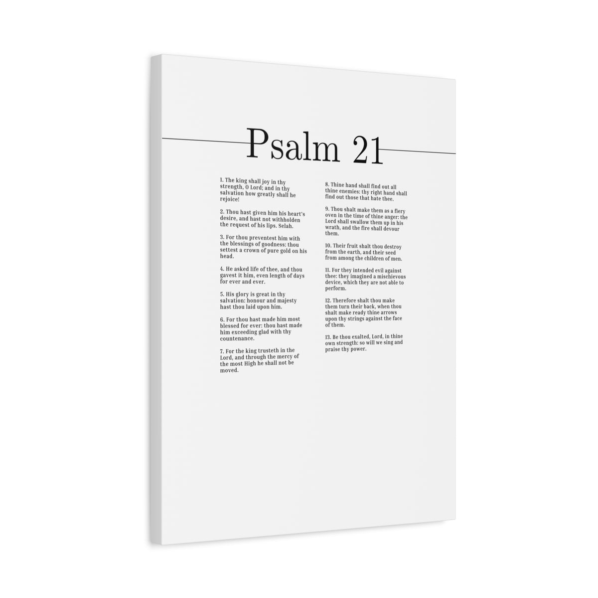 Scripture Canvas We Sing And Praise Thy Power Psalm 21 Christian Wall Art Bible Verse Print Ready to Hang-Express Your Love Gifts