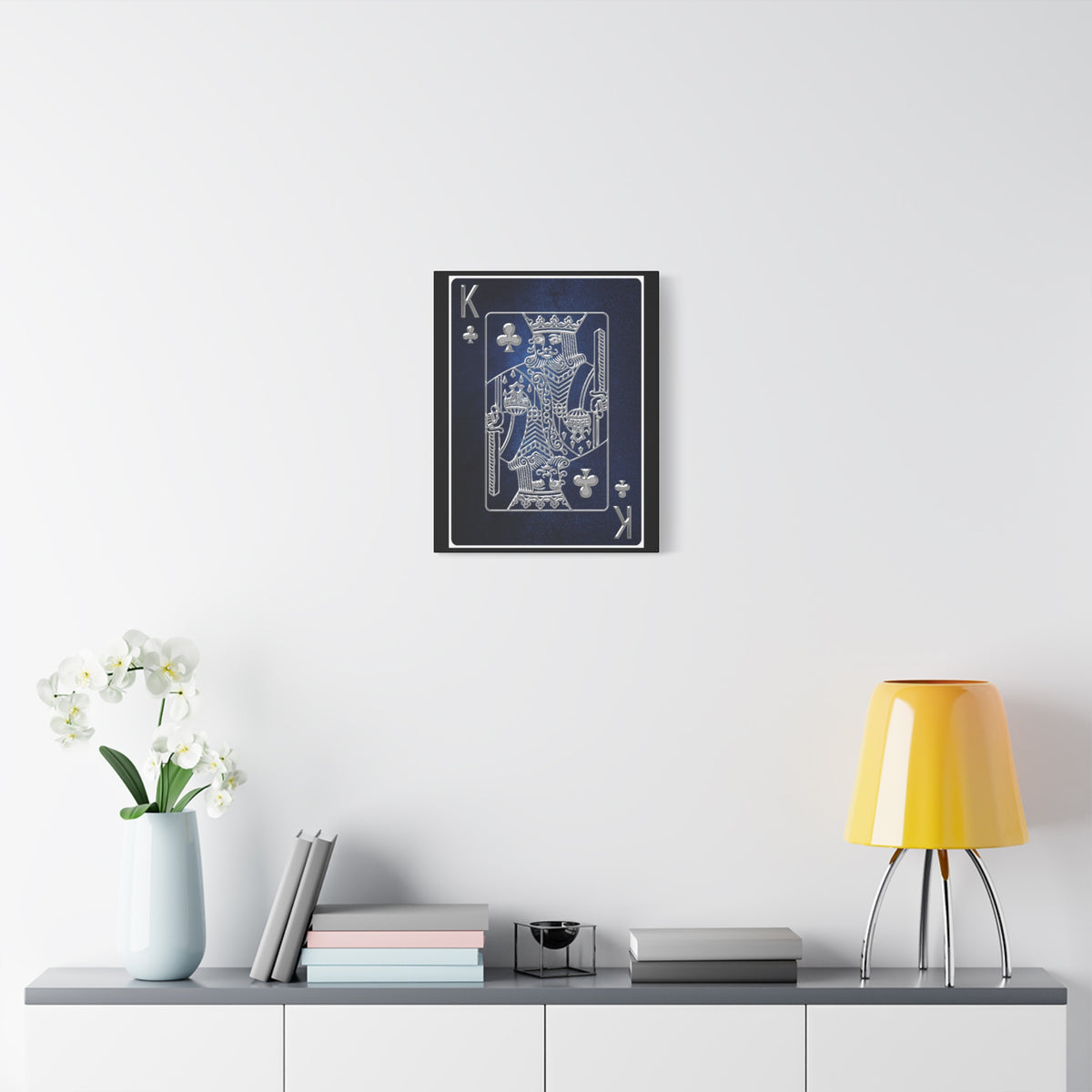 King Of Clubs Space Background Playing Card Canvas Wall Art for Home Decor Ready-to-Hang-Express Your Love Gifts