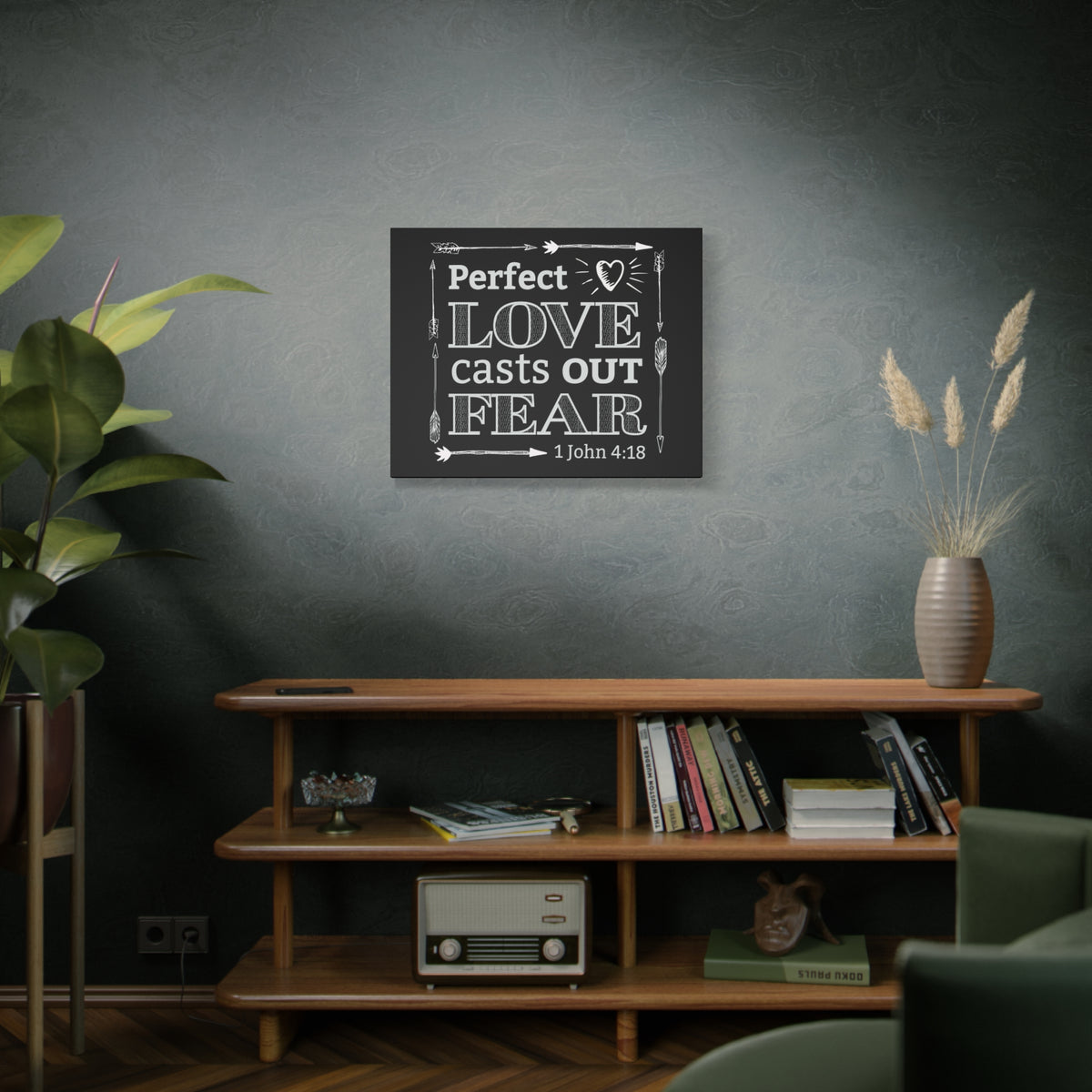 Scripture Walls Love Casts Out Fear 1 John 4:18 Bible Verse Canvas Christian Wall Art Ready to Hang