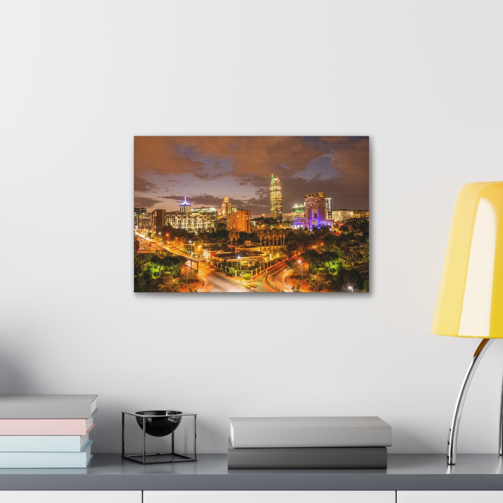 Johannesburg Night Skyline Canvas Artwork High-Quality Breathtaking Stunning Cityscape for Home Decor Ready to Hang-Express Your Love Gifts