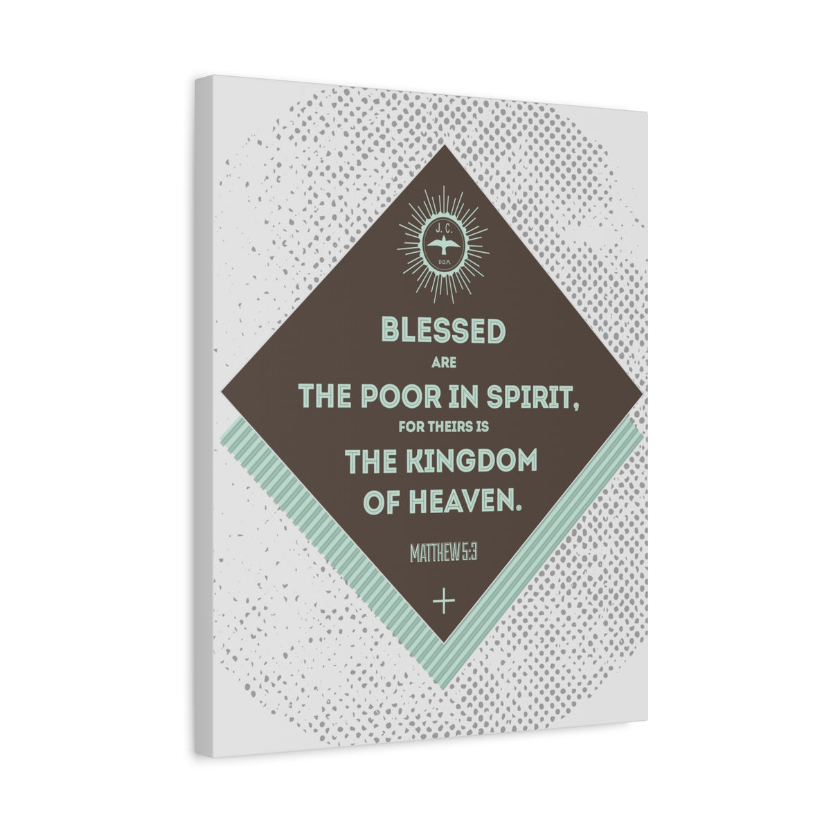 Scripture Walls Blessed Are The Poor In Spirit Matthew 5:3 Bible Verse Canvas Christian Wall Art Ready To Hang-Express Your Love Gifts