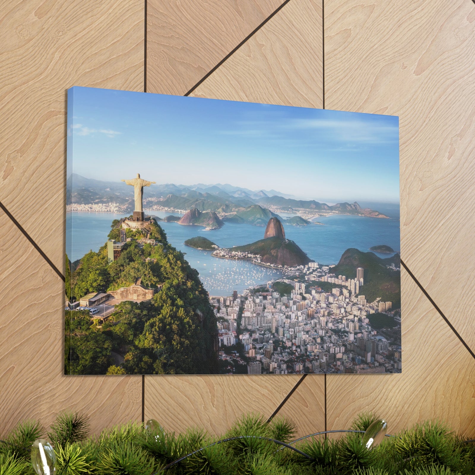 Rio de Janeiro Daytime Skyline Canvas Artwork High-Quality Breathtaking Stunning Cityscape for Home Decor Ready to Hang-Express Your Love Gifts