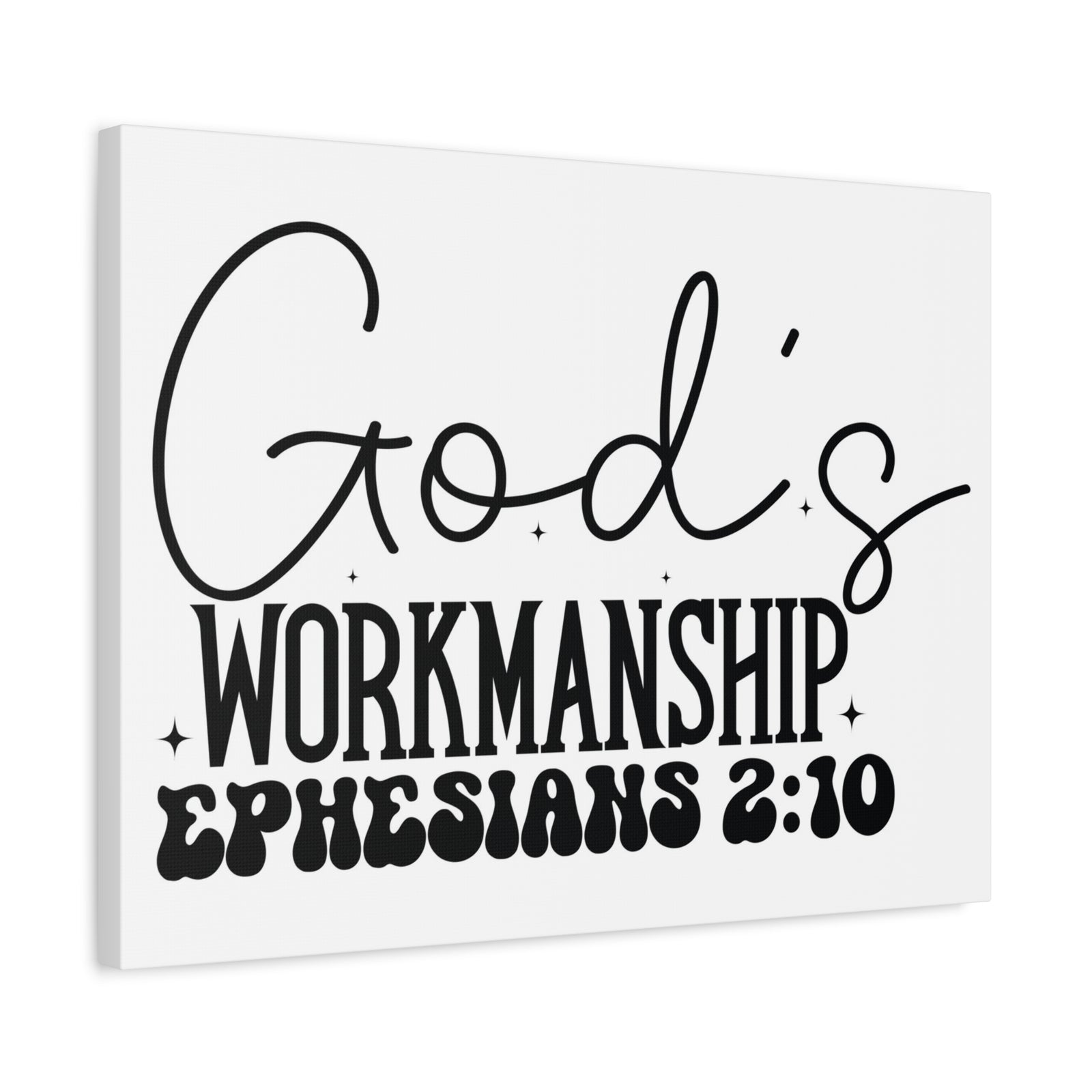 Scripture Walls Ephesians 2:10 I am God's Workmanship Bible Verse Canvas Christian Wall Art Ready to Hang Unframed-Express Your Love Gifts