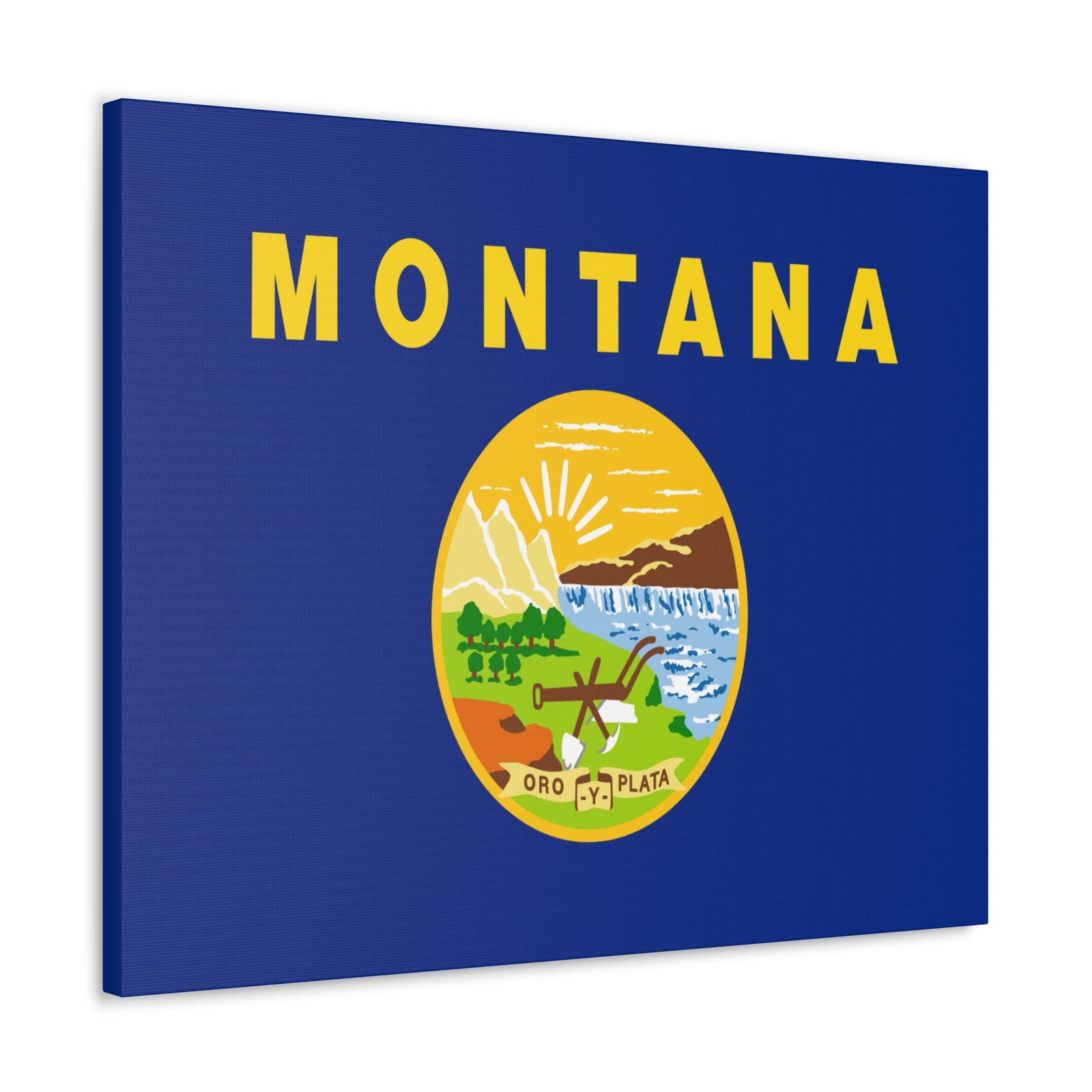 Montana Stage Flag Canvas Vibrant Wall Art Unframed Home Decor-Express Your Love Gifts