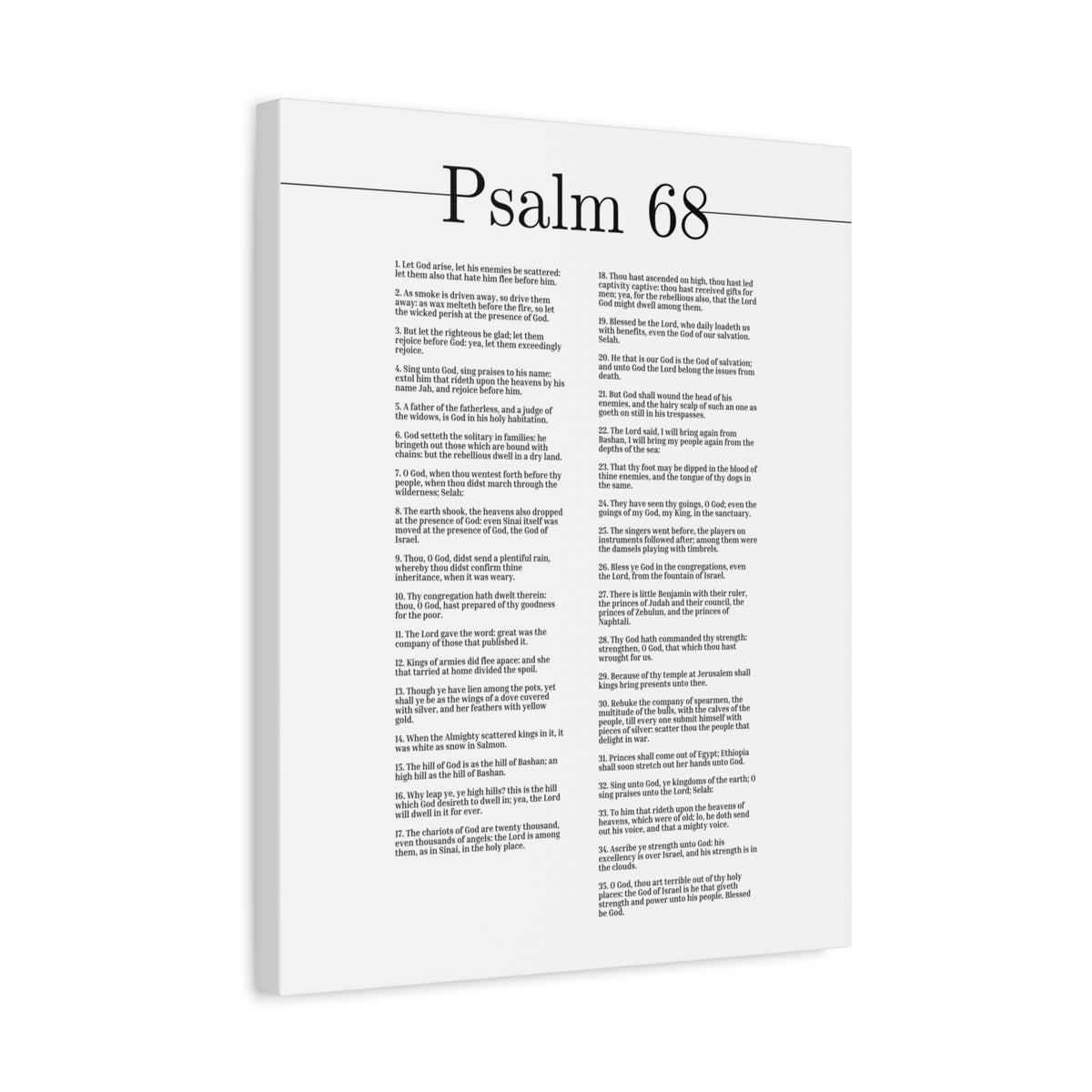 Scripture Canvas Blessed Be The Lord Psalm 68 Christian Wall Art Bible Verse Print Ready to Hang-Express Your Love Gifts