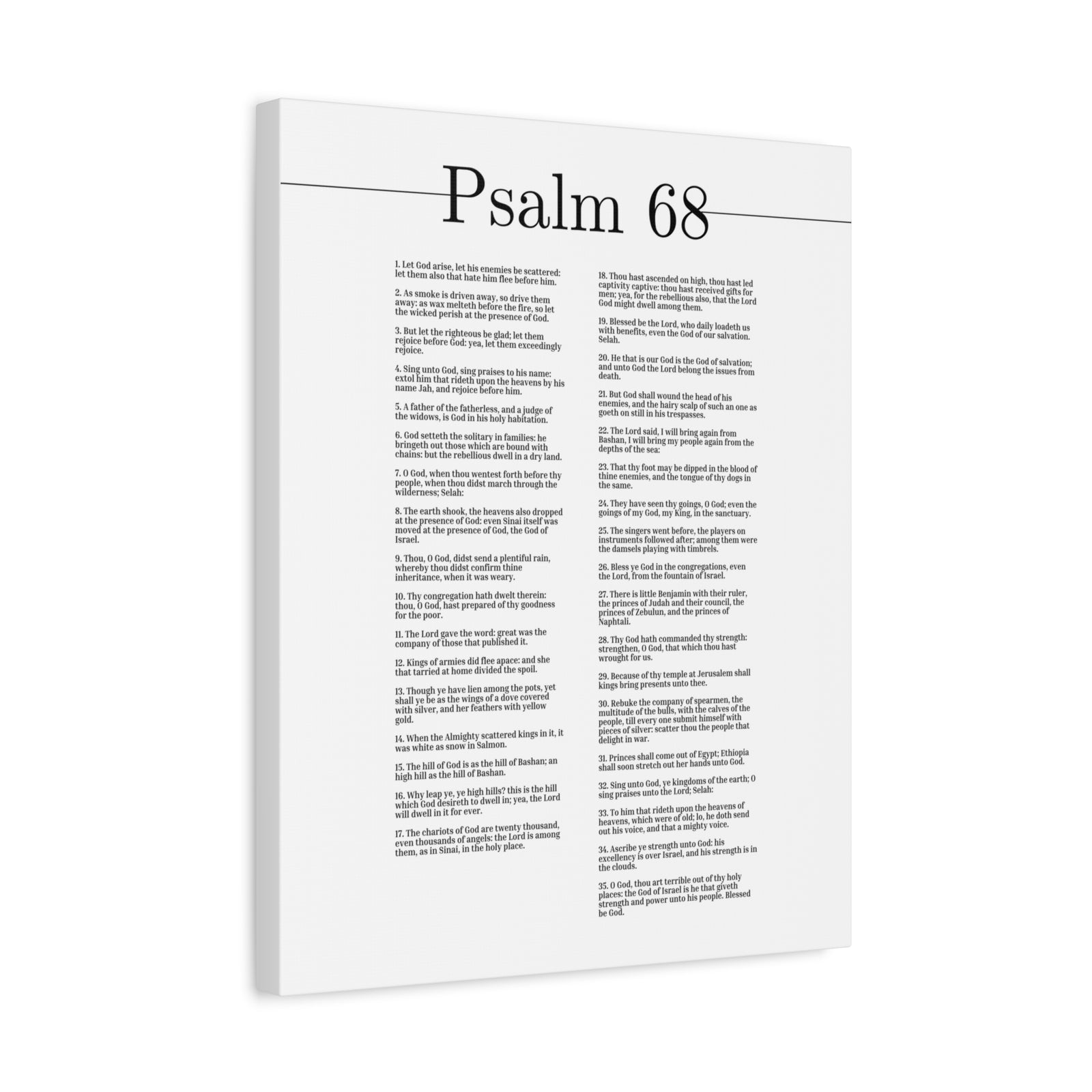 Scripture Canvas Blessed Be The Lord Psalm 68 Christian Wall Art Bible Verse Print Ready to Hang-Express Your Love Gifts