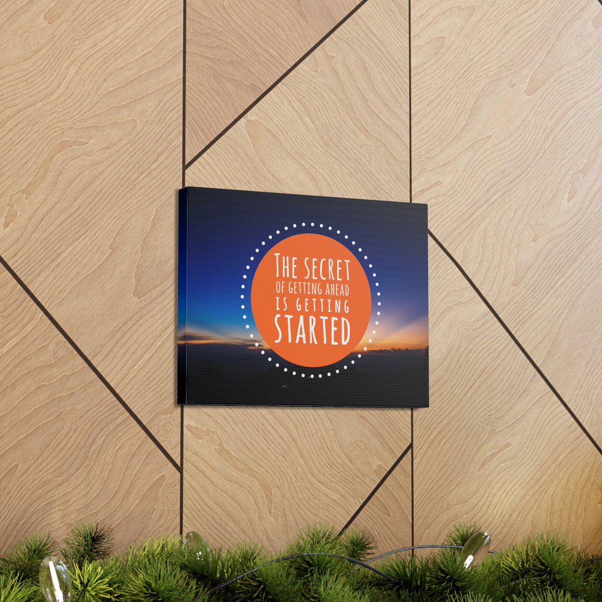 Inspirational Wall Art Secret Of Getting Ahead Motivation Wall Decor for Home Office Gym Inspiring Success Quote Print Ready to Hang-Express Your Love Gifts