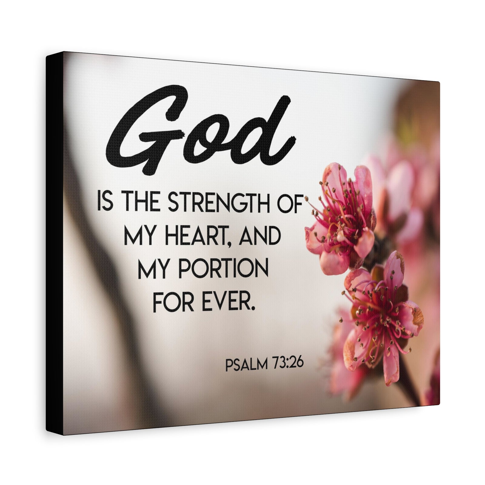 Bible Verse Canvas God is My Strength Psalm 73:26 Wall Art Christian Home Decor-Express Your Love Gifts