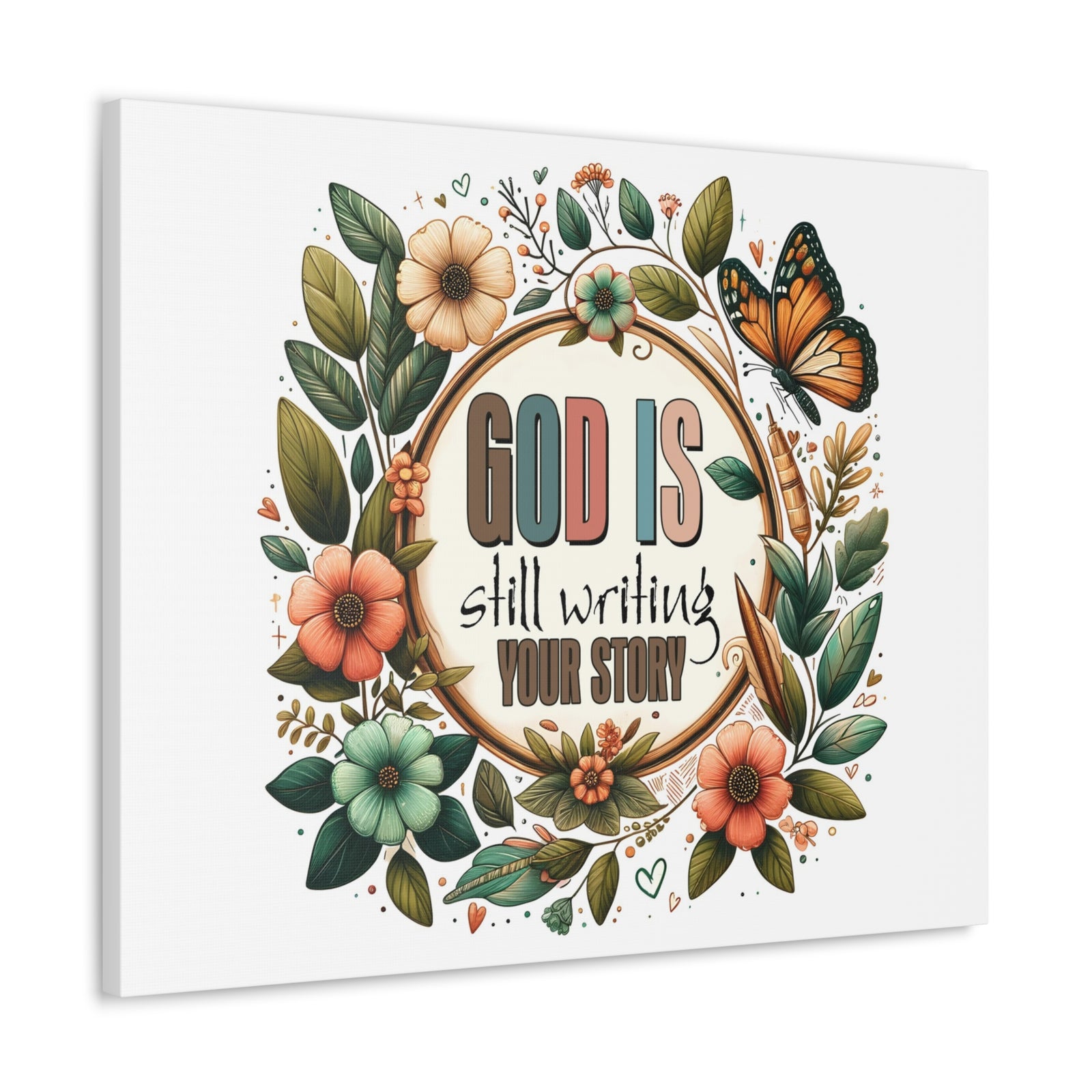 Scripture Walls God is Still Writing Bible Verse Canvas Christian Wall Art Ready to Hang Unframed-Express Your Love Gifts